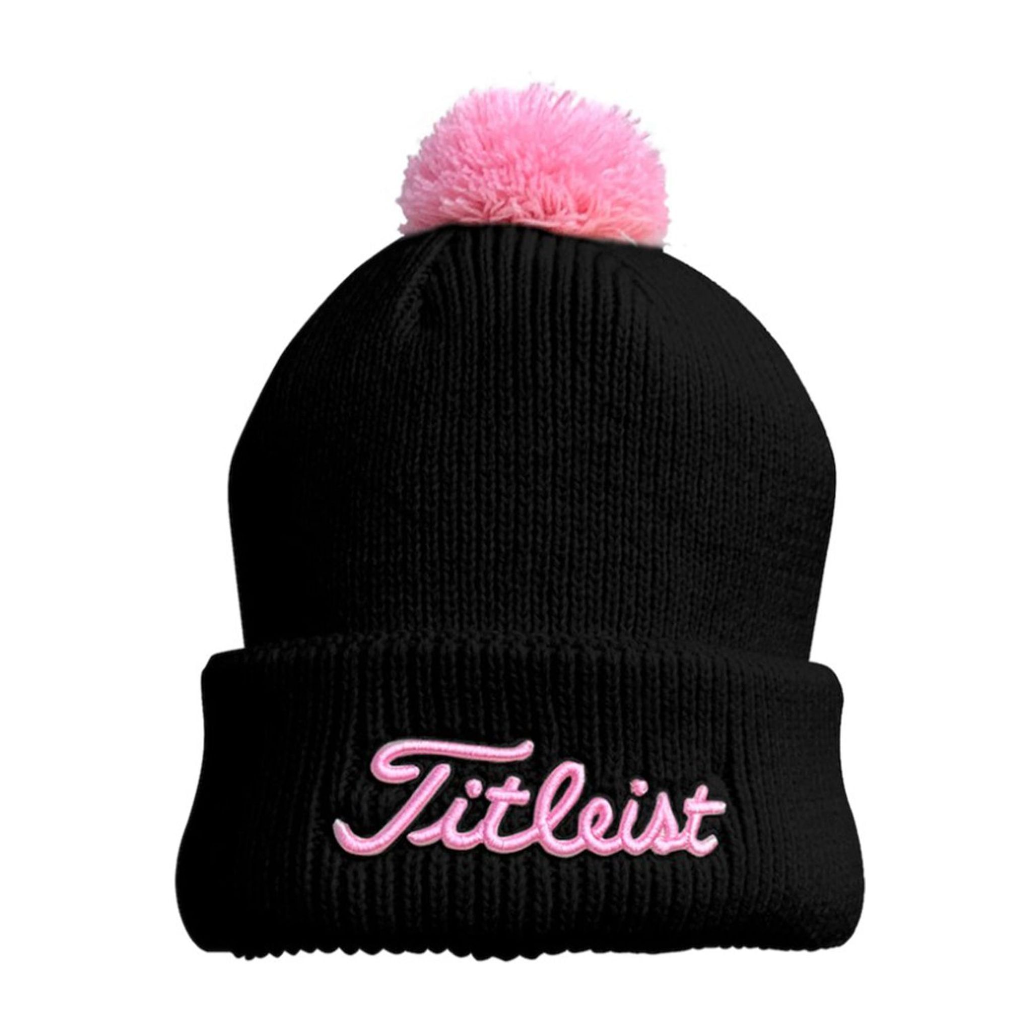 Titleist Beanie Pom Pom W Nero/Rosa Donna