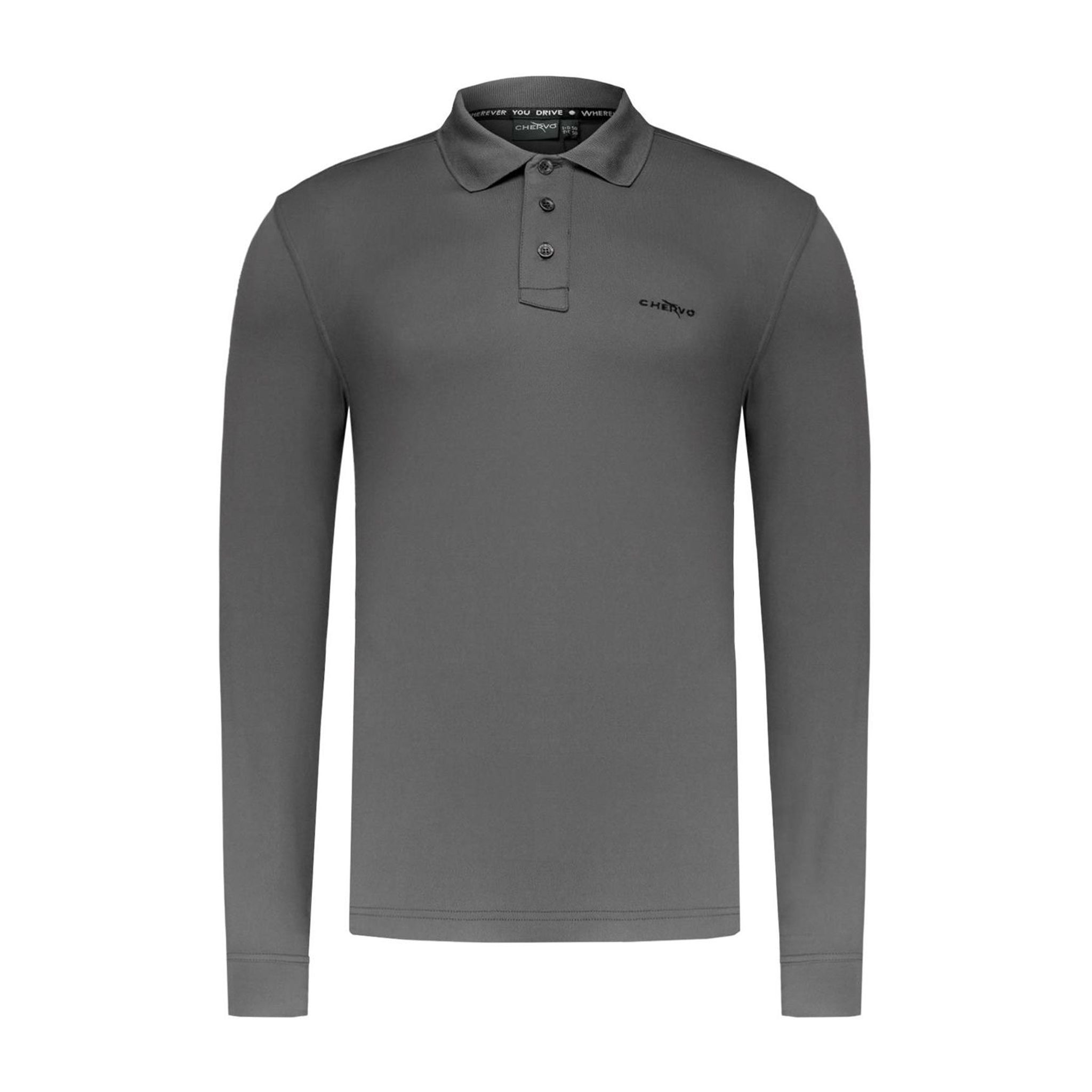 Chervo M Anguy LS Polo Shark Grigio Uomo