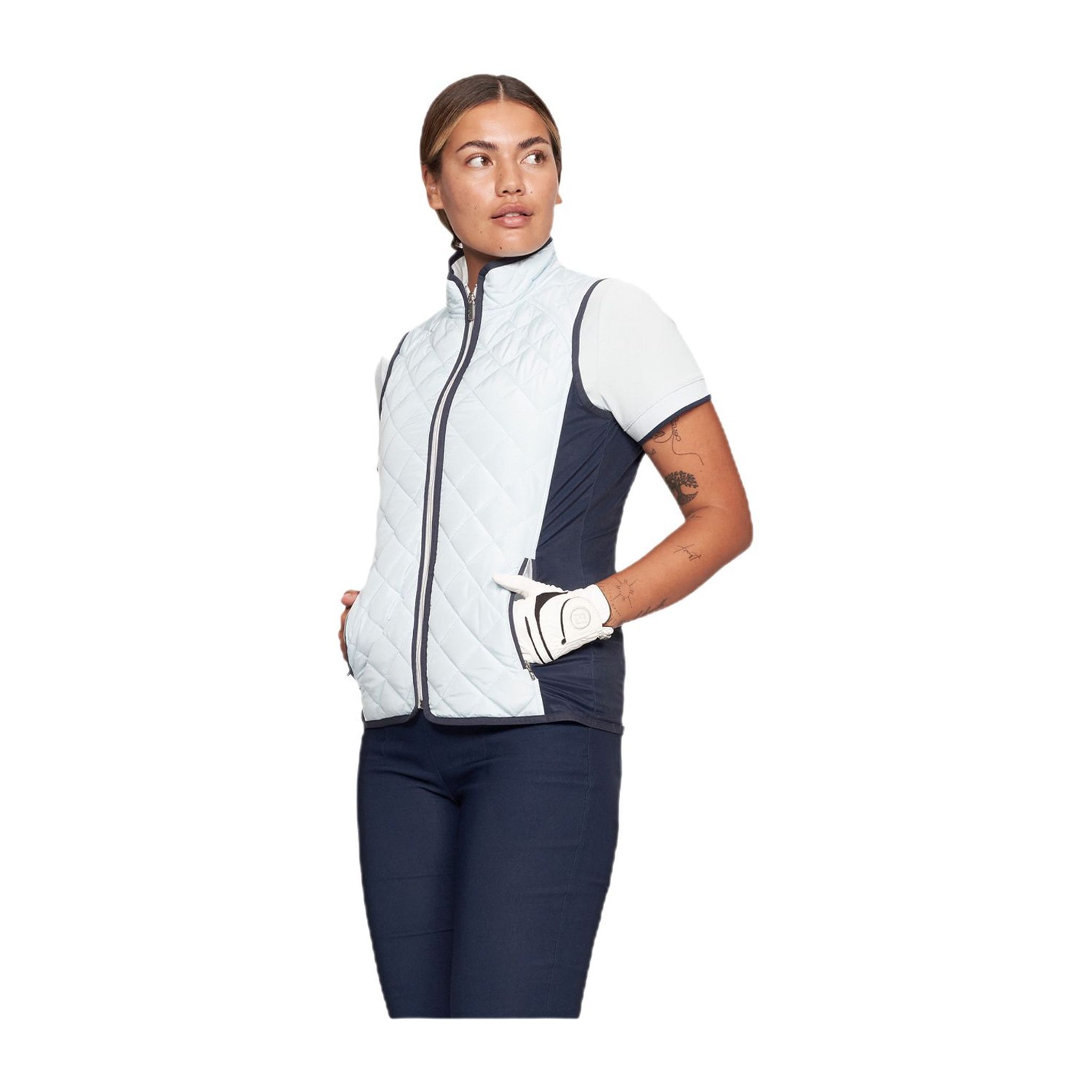 Gilet Röhnisch Tour Bianco/Blu Navy Donna