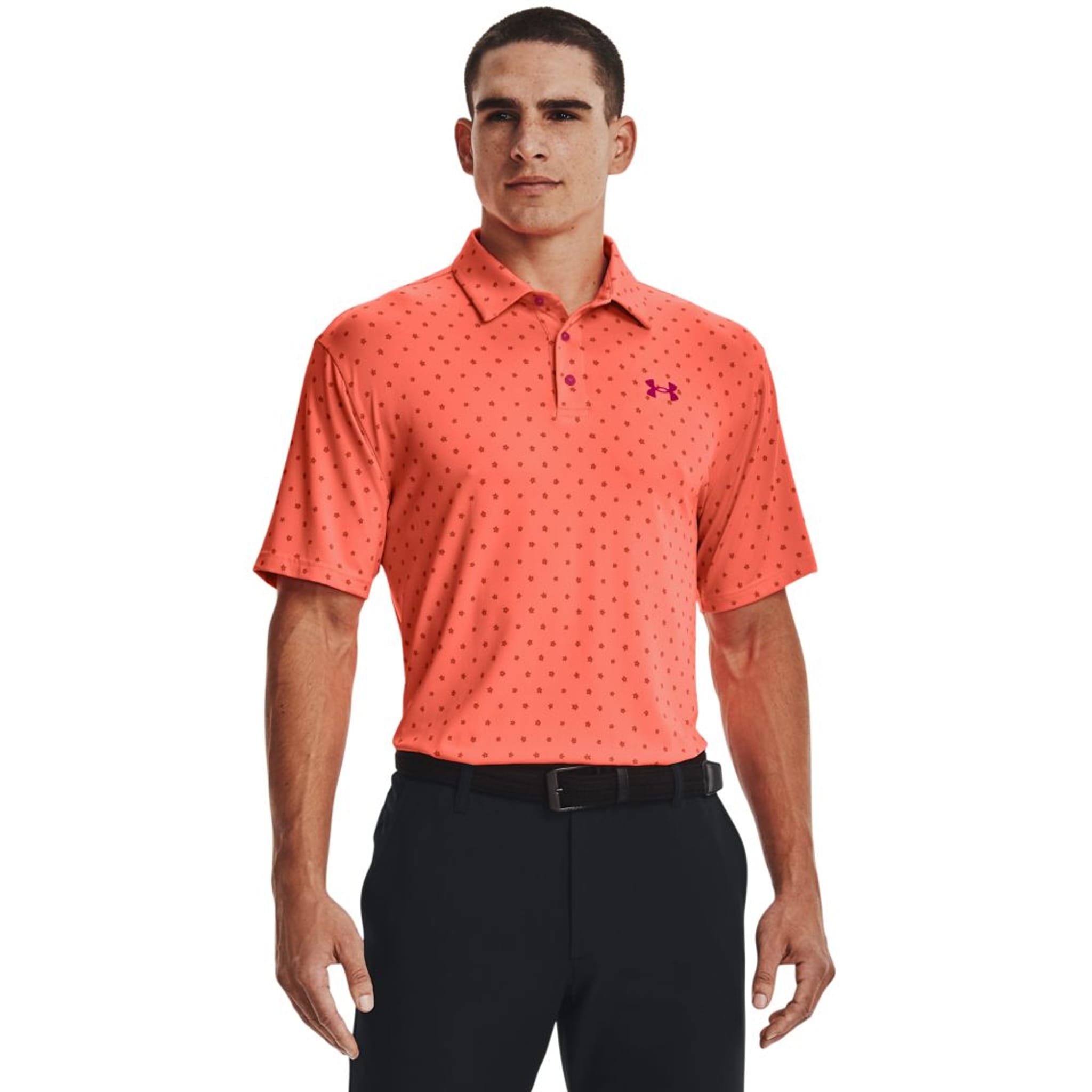 Under Armour M Polo Playoff 2.0 Electric Tangerine/Knock Out Uomo