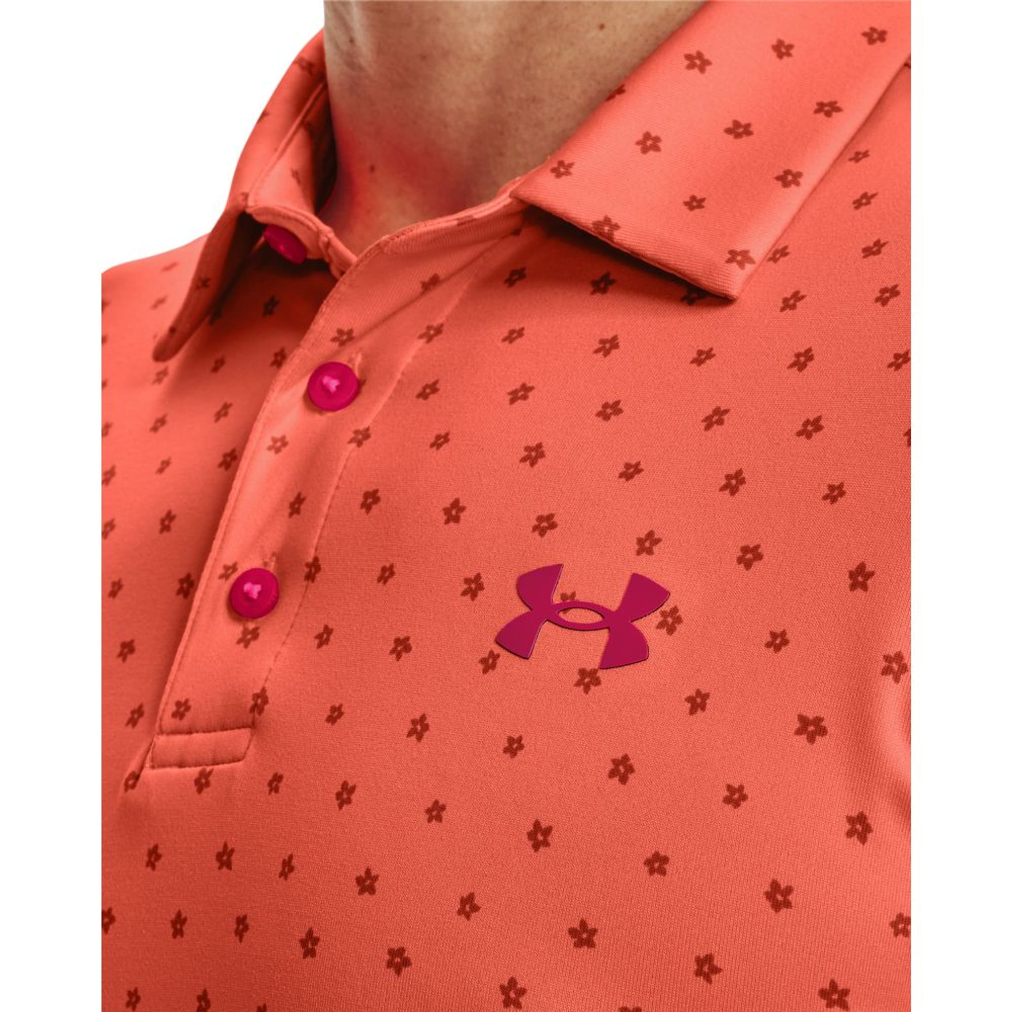 Under Armour M Polo Playoff 2.0 Electric Tangerine/Knock Out Uomo