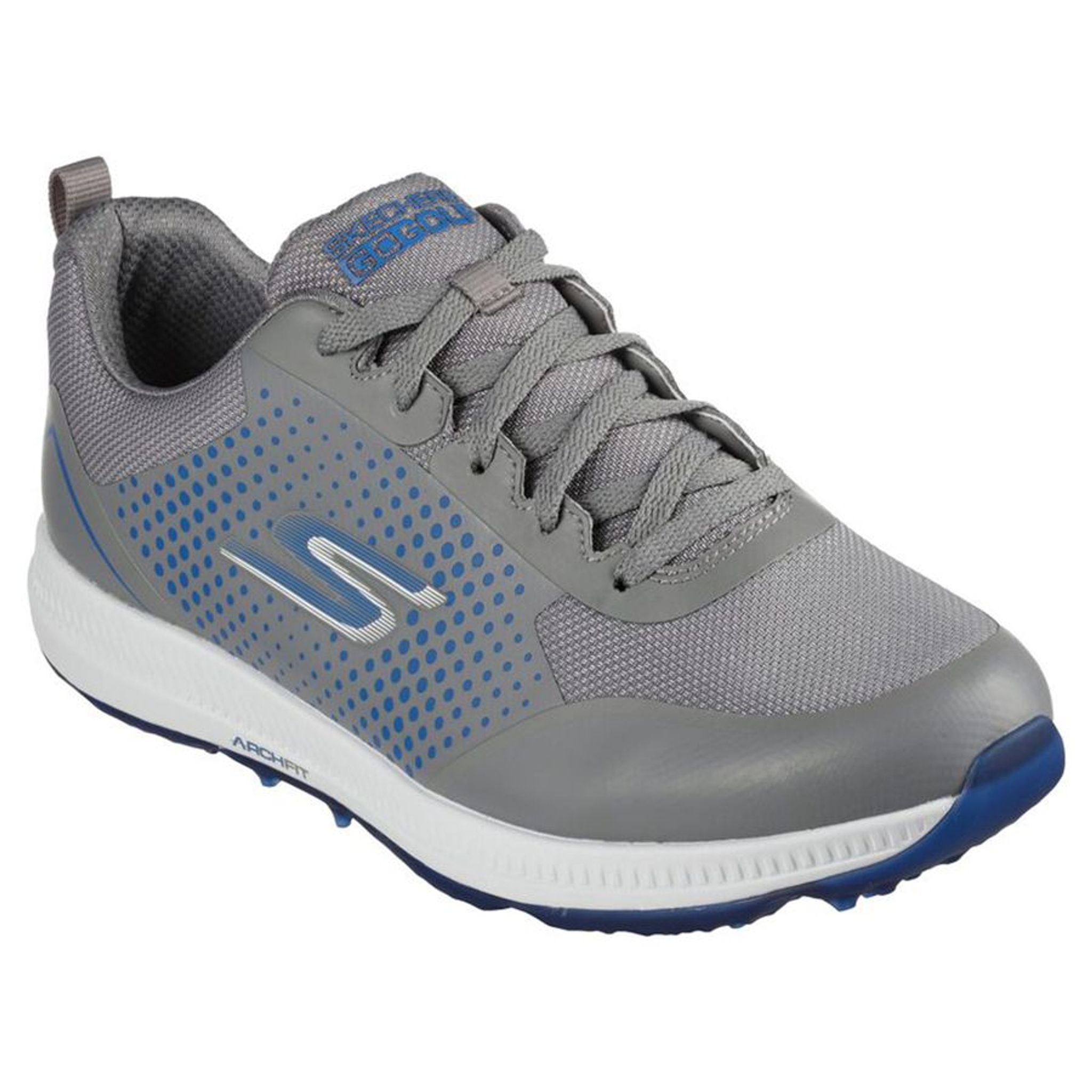 Skechers M GO GOLF ELITE 5 - Grigio Sintetico/Tessuto/Blu Tr Uomo