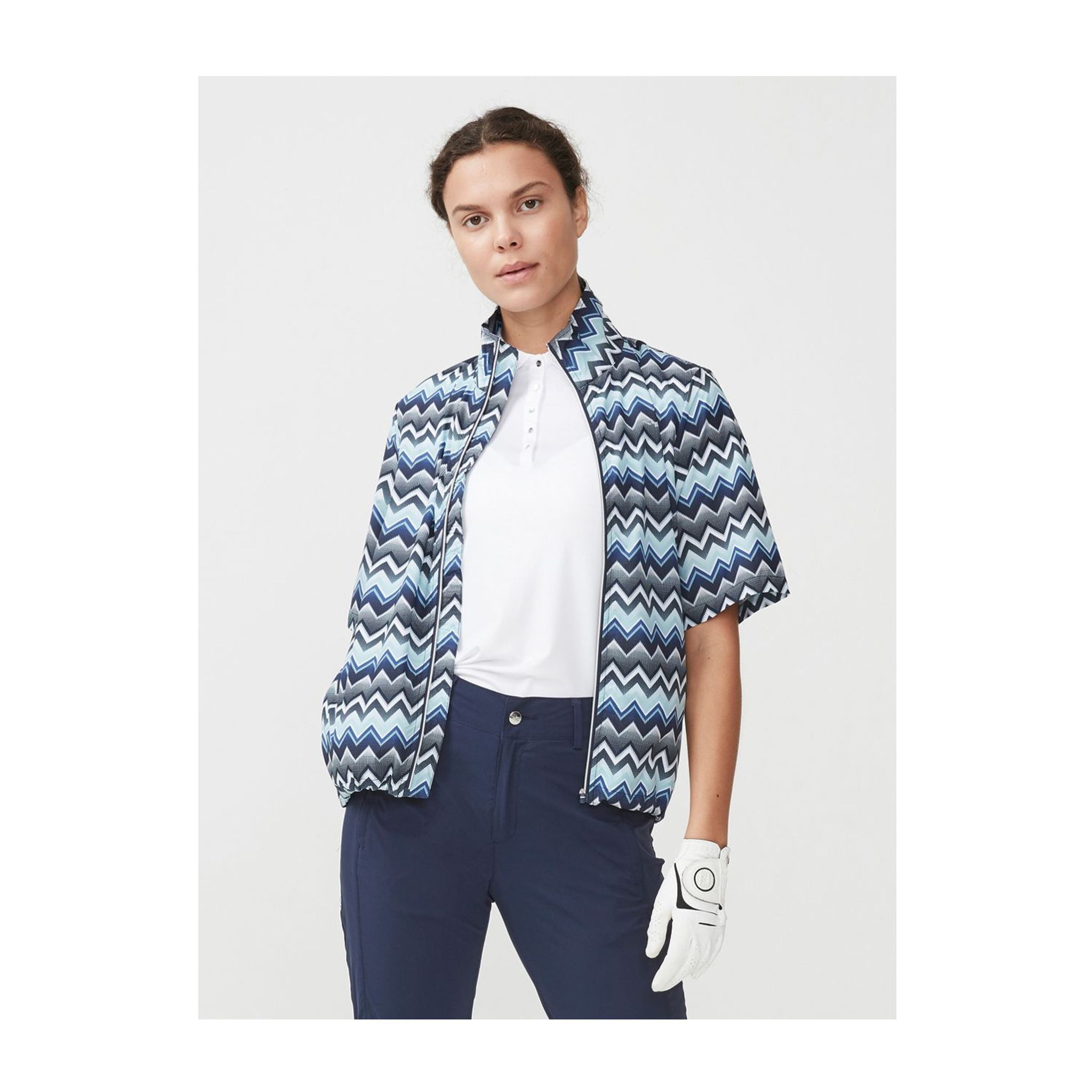 Giacca antivento Röhnisch Pocket SS Zigzag Blu Donna