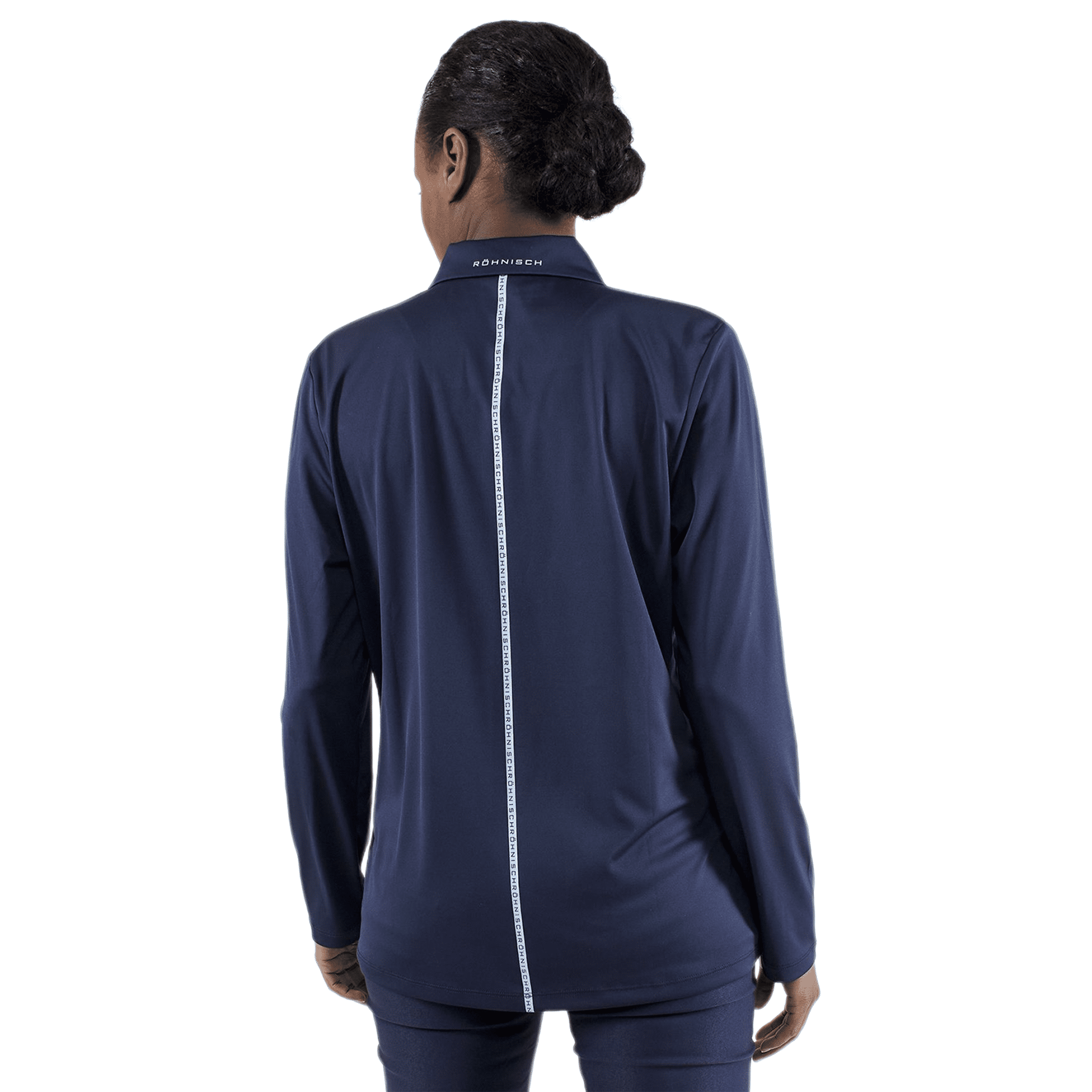 Röhnisch Lynn Polo da golf a maniche lunghe blu navy da donna