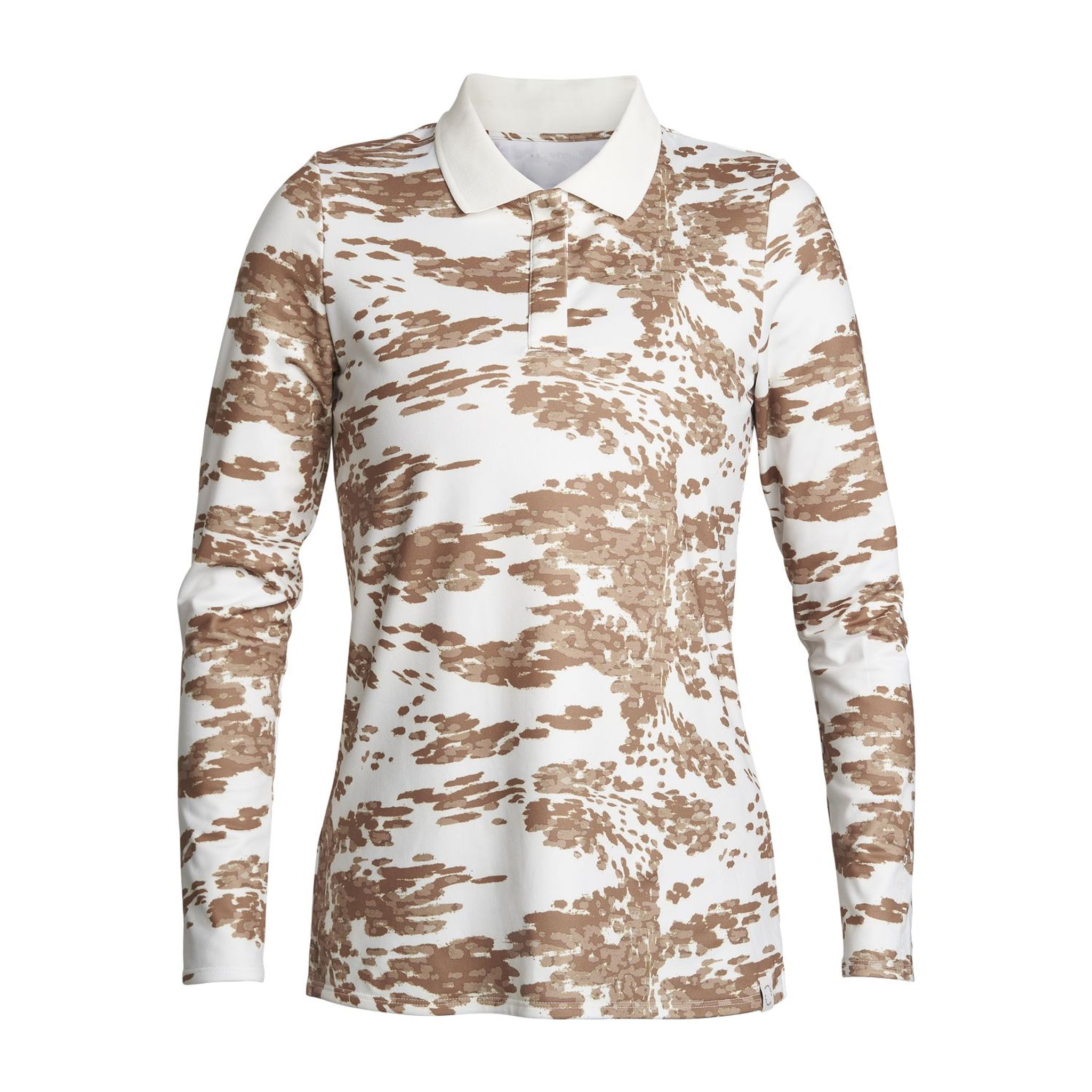 Röhnisch W Polo Sia manica lunga Beige/Camo Donna