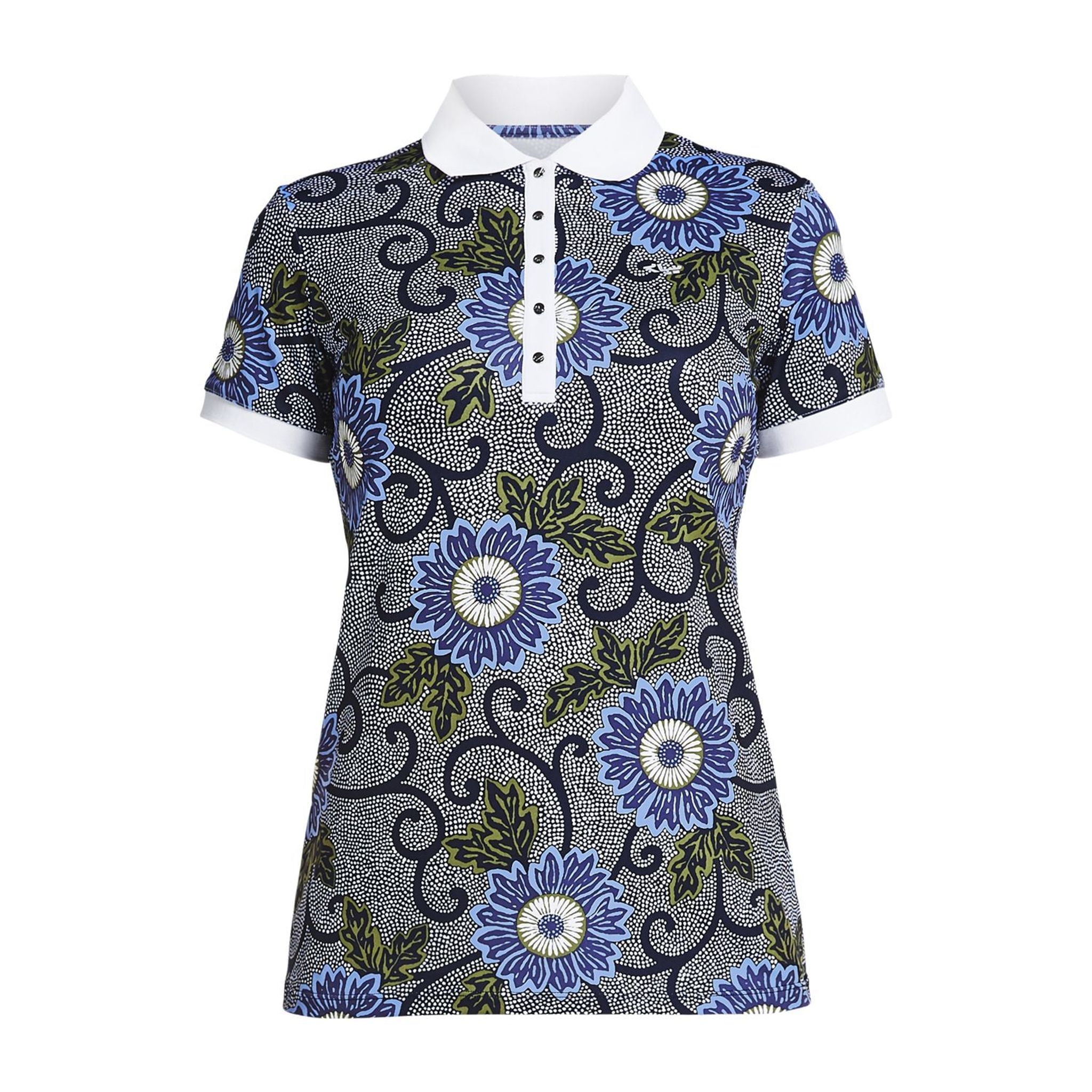 Röhnisch Polo AOP Blu Massai Flower Donna