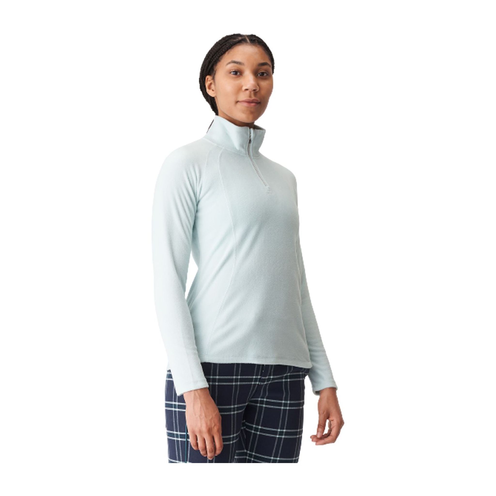 Röhnisch W Fleeceshirt Amy Mezza Zip Blu Pastello Donna