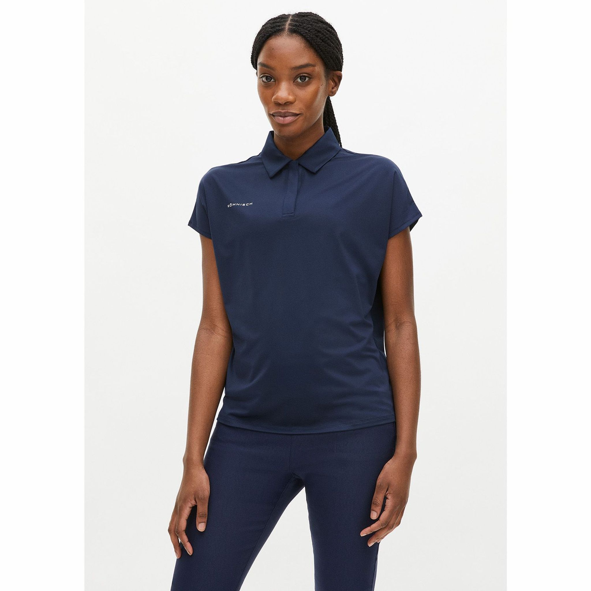 Röhnisch Corinne Loose Golf Polo Donna Blu Navy Donna