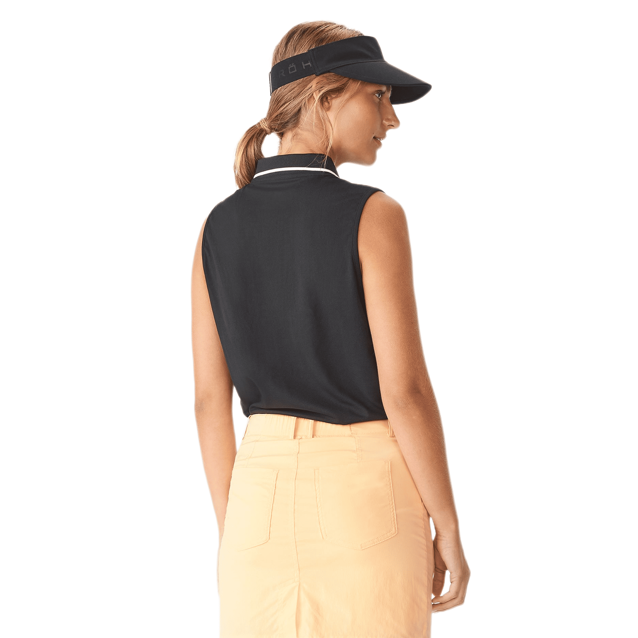 Röhnisch Mildred Golf Polo senza maniche Nero Donna