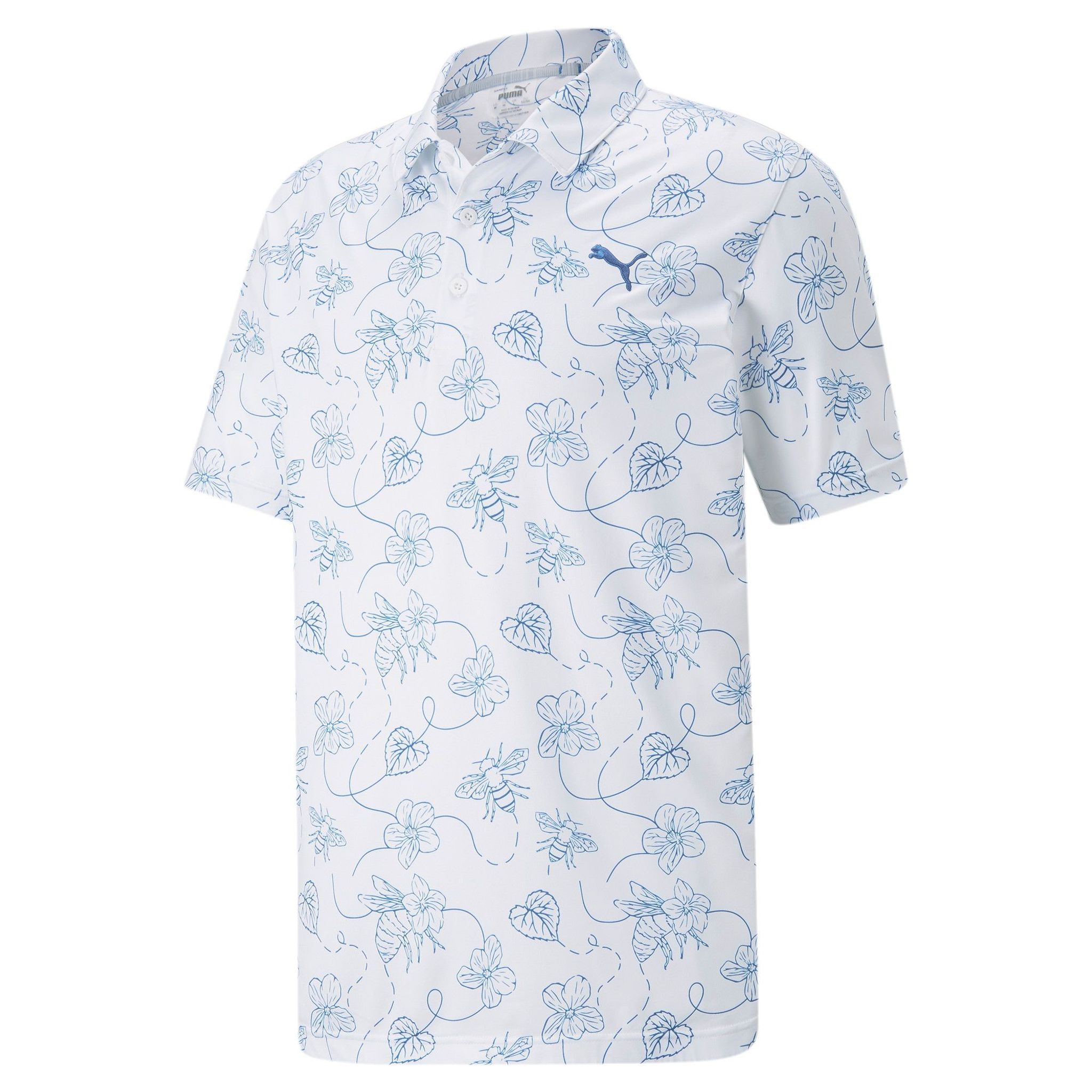 Puma M Polo Cloudspun Pollinators Bianco brillante/Bright Co Uomo