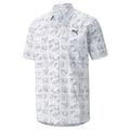 Puma M Polo Shipwrecked Button Down Bianco brillante/Blu navy Uomo