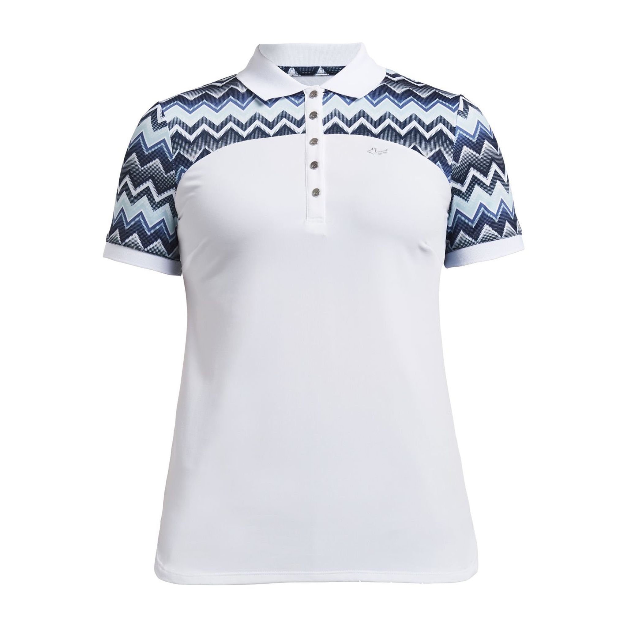 Polo Röhnisch Element Block Zigzag Blu Donna