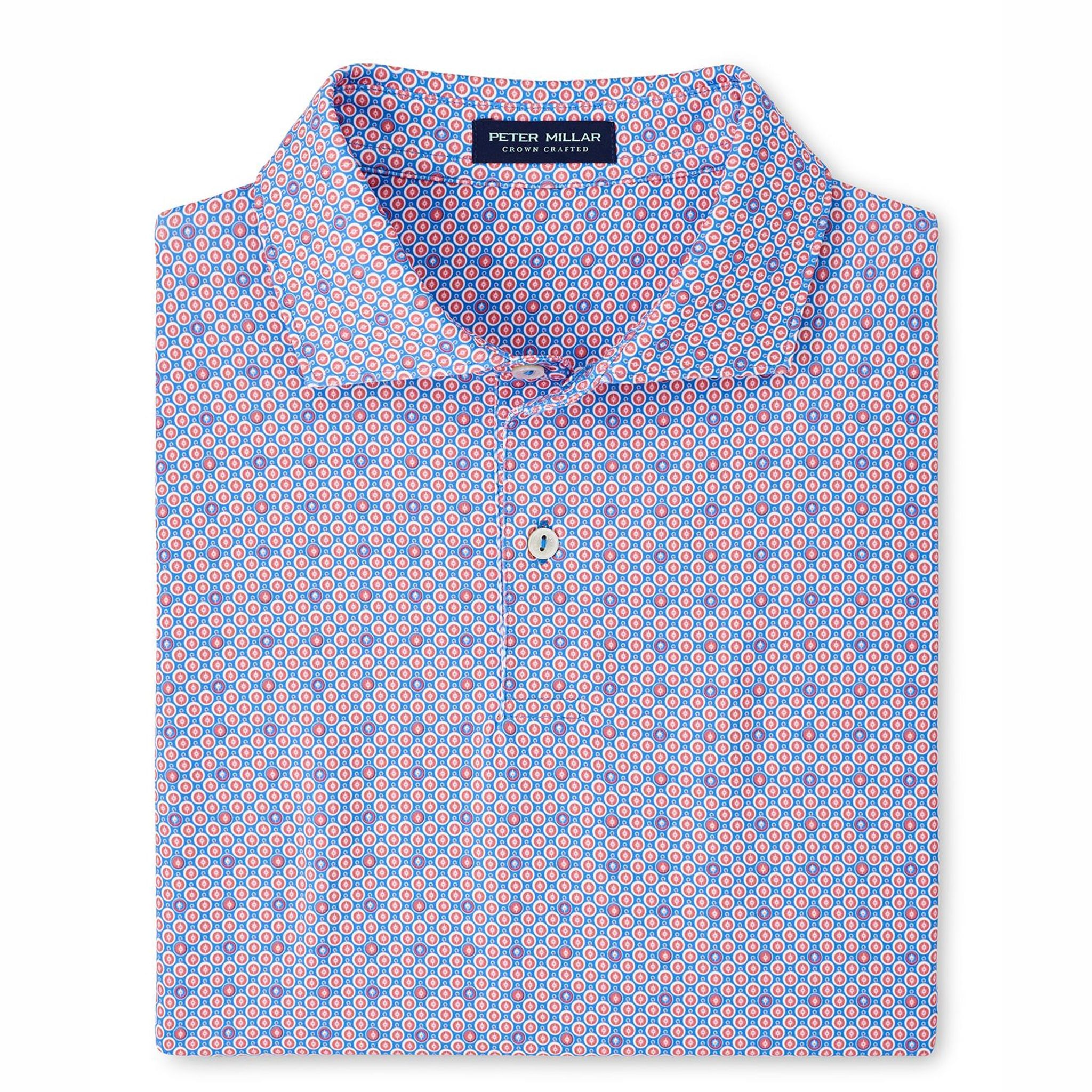 Polo da uomo Peter Millar Northbound Performance Jersey Marina B Uomo