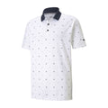 Puma M Cloudspun Gamma SS Polo Bianco Brillante/Blu Navy Uomo