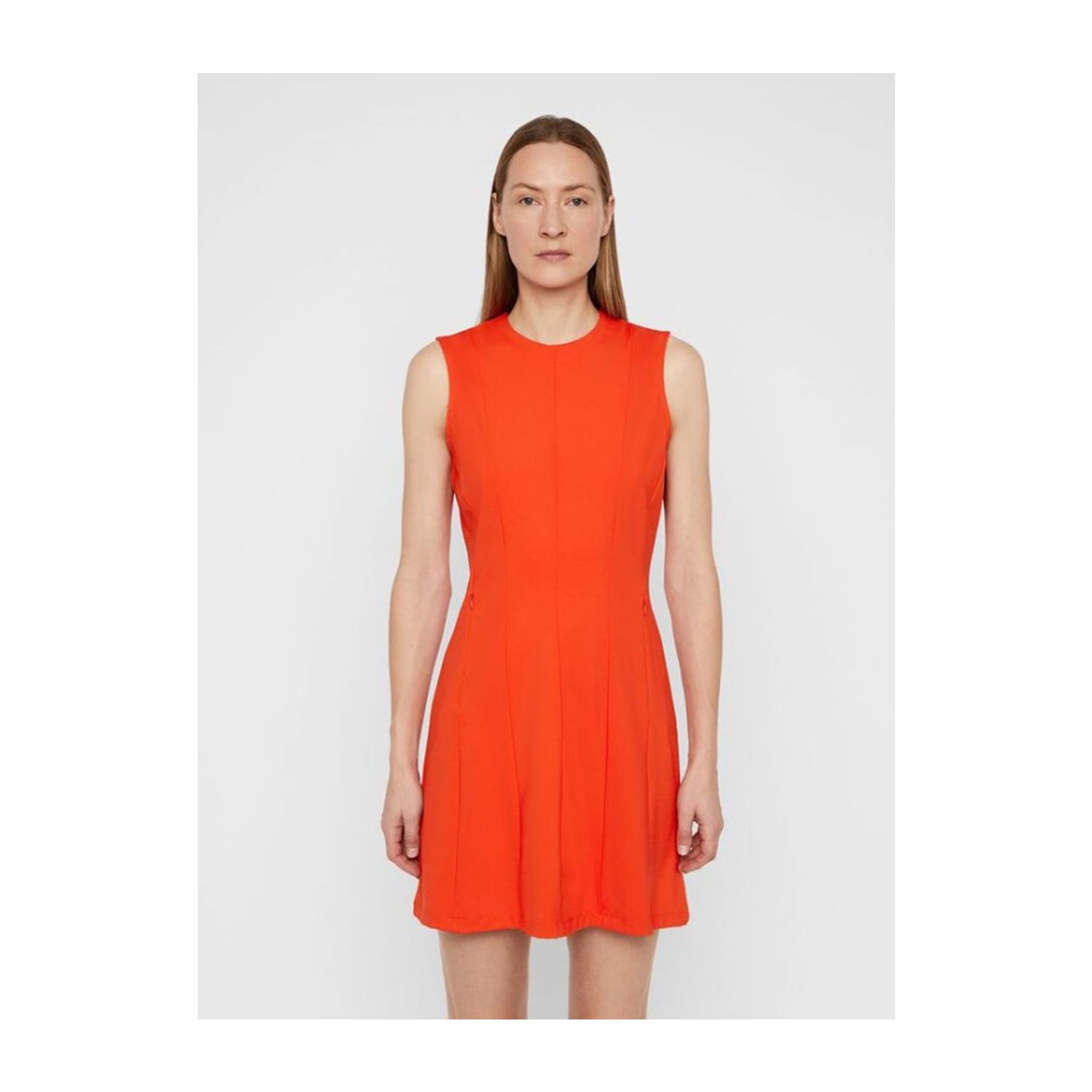 J. Lindeberg W Jasmin Lux Sculpt Dress Rosso Pomodoro Donna