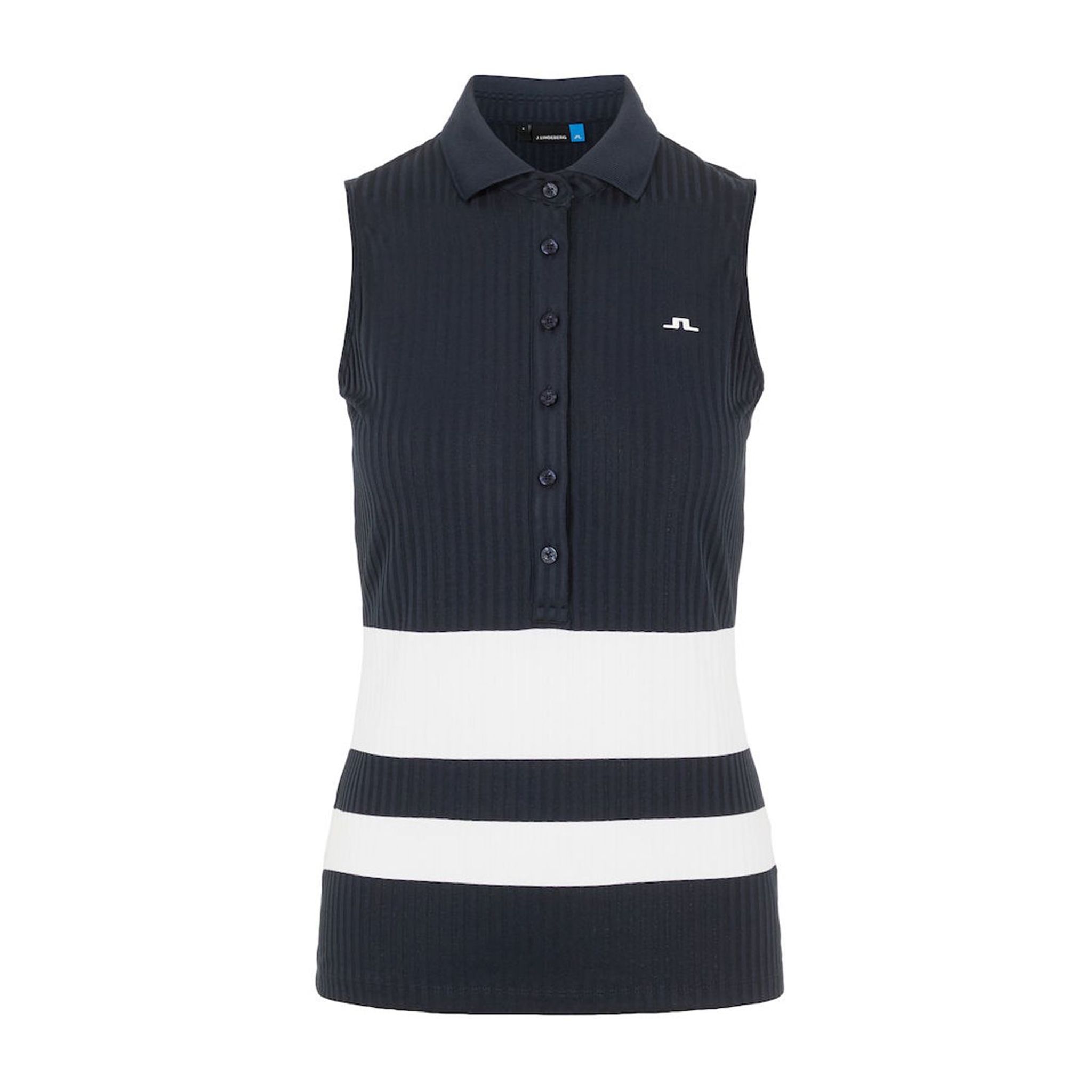 J. Lindeberg W Nora-Rib Jersey Polo Jl Blu Navy Donna