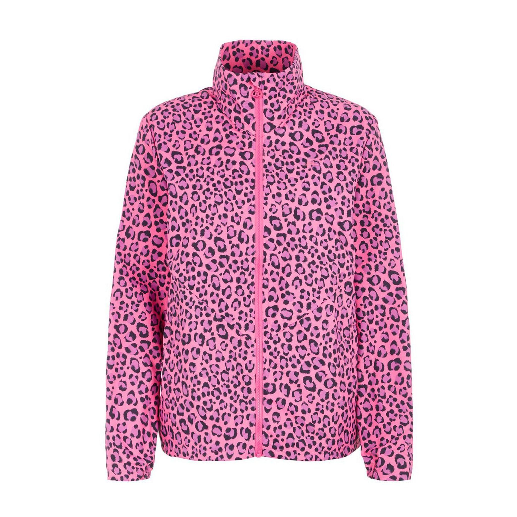 J. Lindeberg W Giacca Lilyth Wind Tech Rosa Leopard Donna