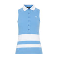 J. Lindeberg W Nora-Rib Jersey Polo Blu Lago Donna