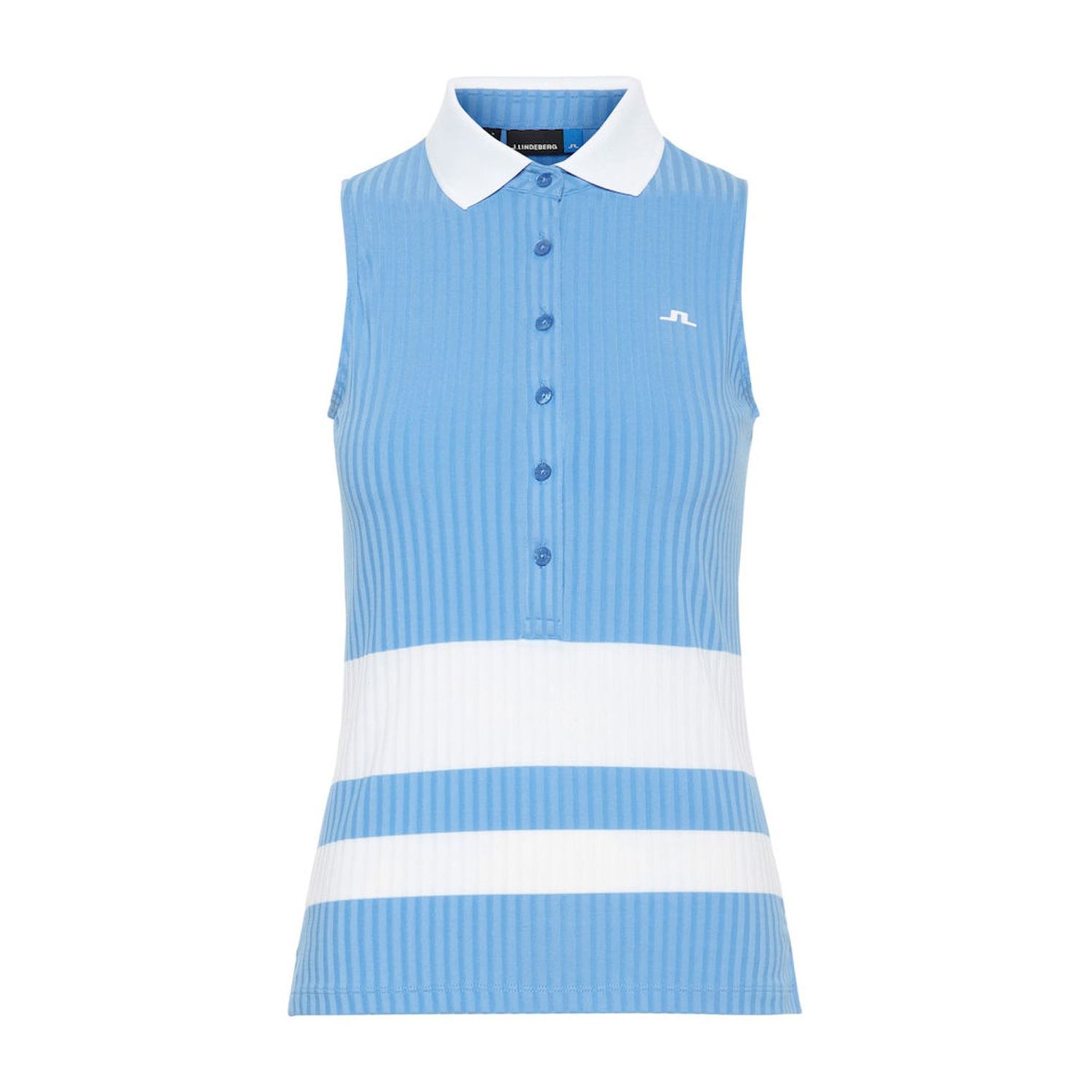 J. Lindeberg W Nora-Rib Jersey Polo Blu Lago Donna