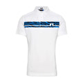 J. Lindeberg M Clark Print Slim Fit-TX Jersey Polo Bianco Uomo