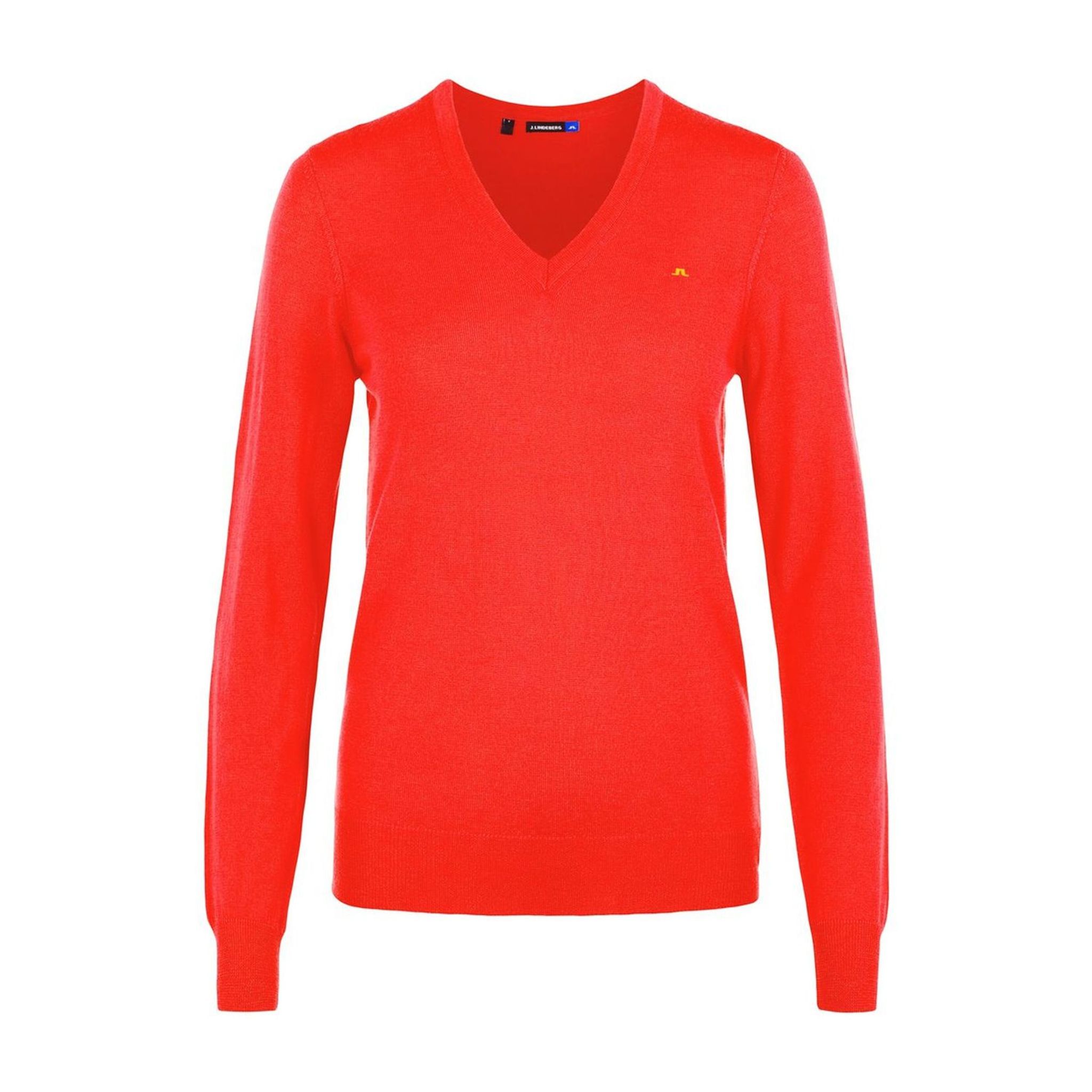 J. Lindeberg W Amaya-True Merino Maglione Rosso Pomodoro Donna