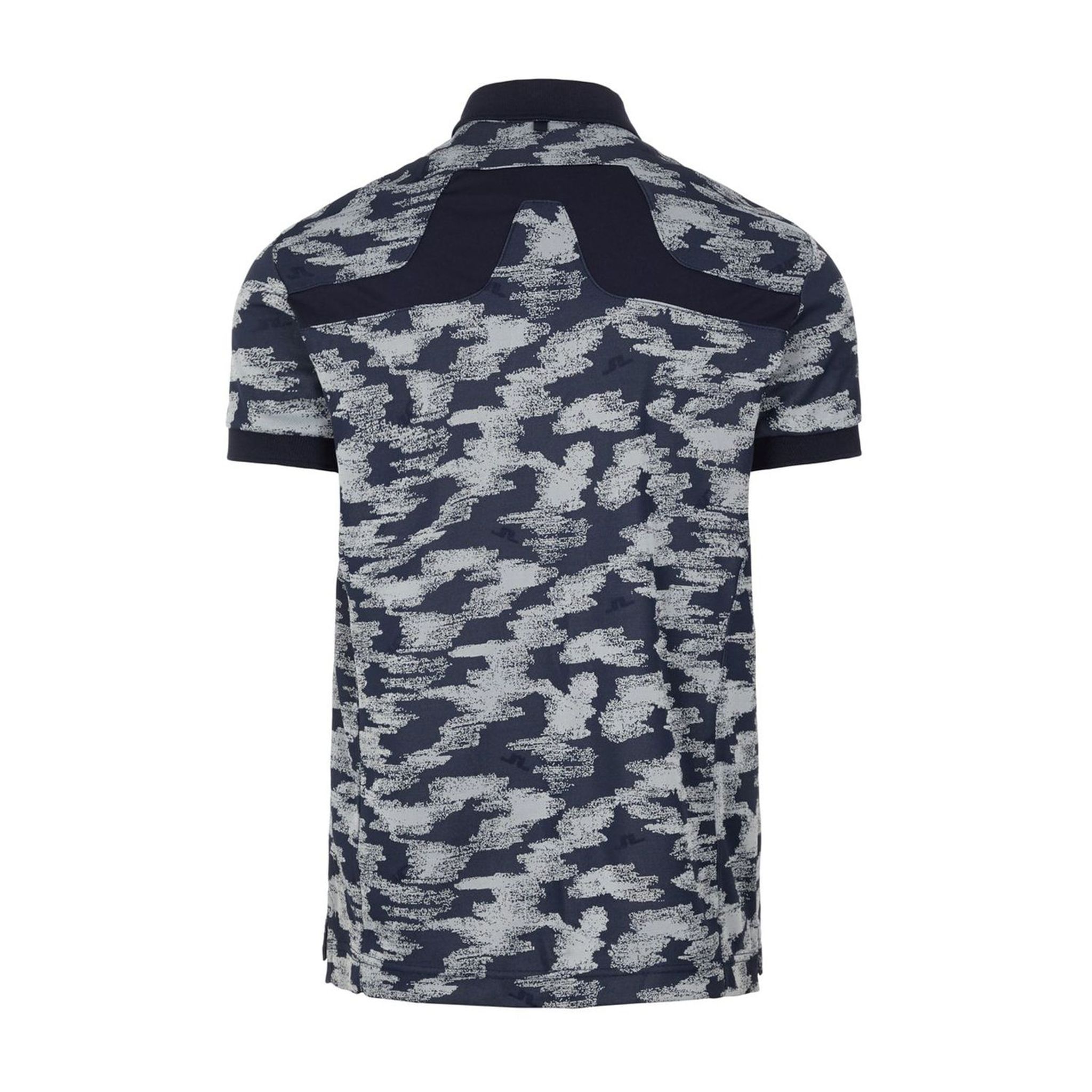 J. Lindeberg M KV Jacquard Reg Fit-TX Jaqua Polo Camou Grigio Uomo