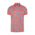 J. Lindeberg M KV Jacquard Reg Fit-TX Jaqua Polo Camou Rosso Uomo