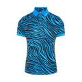 J. Lindeberg M Tour Tech Print Slim Fit-TX Polo Zebra Blu Uomo