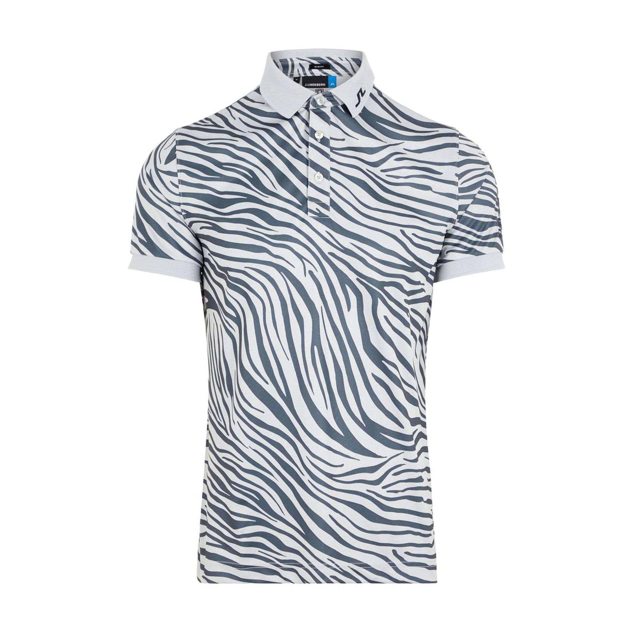 J. Lindeberg M Tour Tech Print Reg Fit-TX J Polo Zebra Worl Gre Uomo