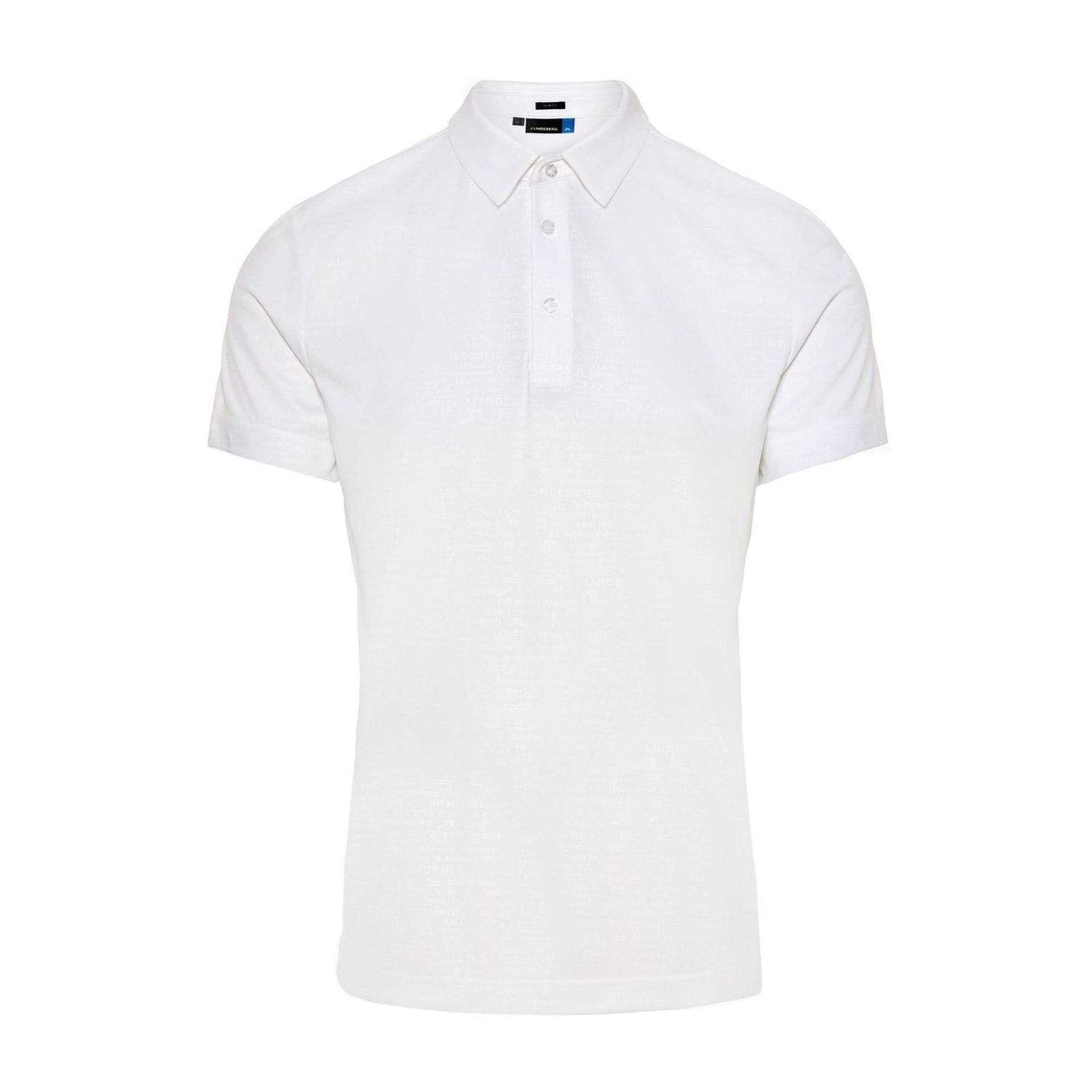 J. Lindeberg M Pine Slim Fit-TX Jersey Polo Bianco Uomo