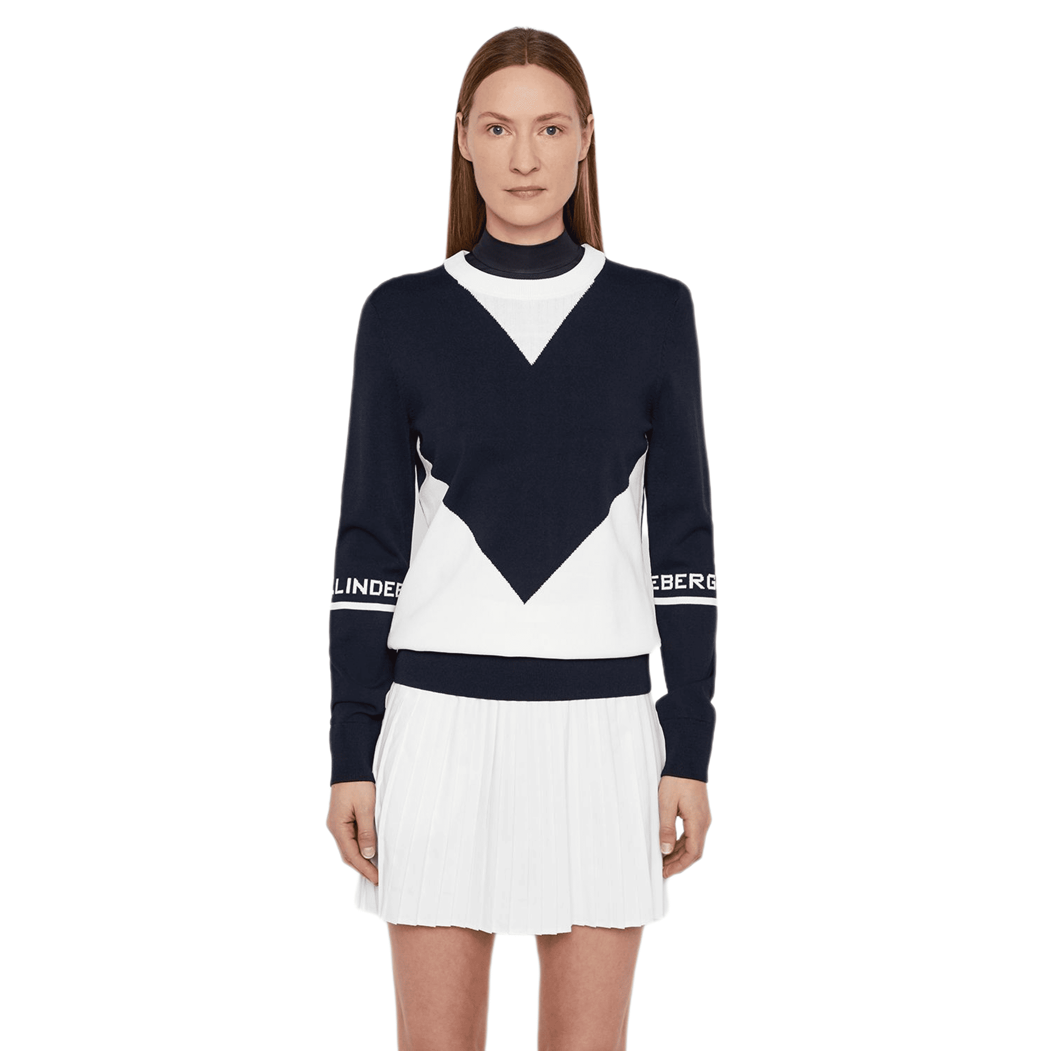 J. Lindeberg Celine Maglione da golf lavorato a maglia JL Navy Donna Donna