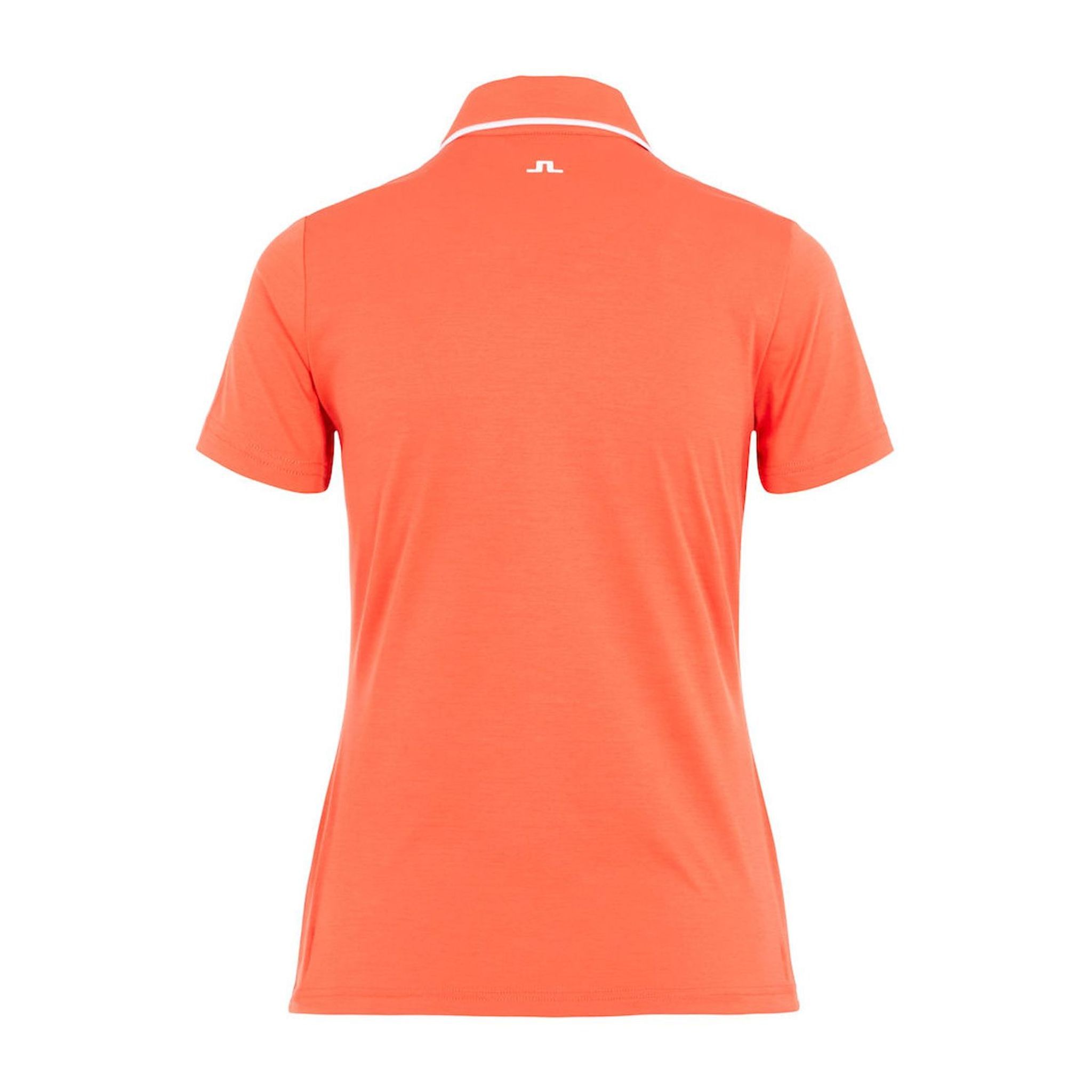 J. Lindeberg W Flor-Ultra Light Jersey Polo Rosso Pomodoro Donna