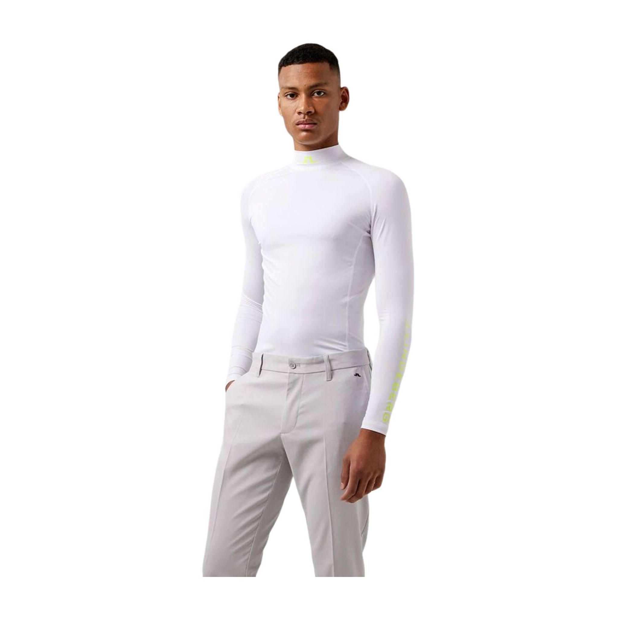 J. Lindeberg Layer Aello Soft Compression Top manica lunga grigio chiaro uomo