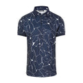 J. Lindeberg M Tour Tech Reg Fit Stampa SS Polo Slit Blu Navy Uomo