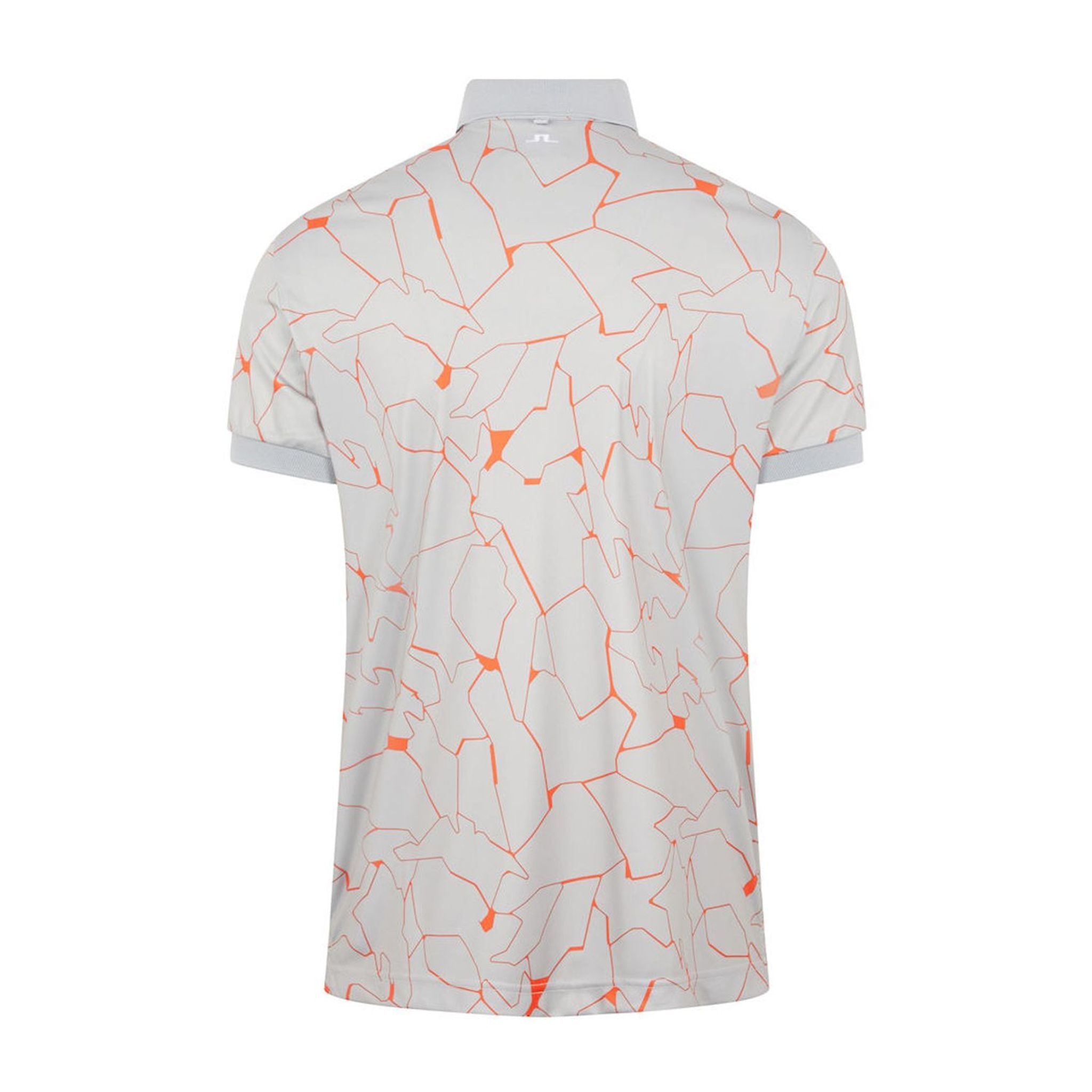 J. Lindeberg M Tour Tech Reg Fit Print SS Polo Slit Grigio Uomo