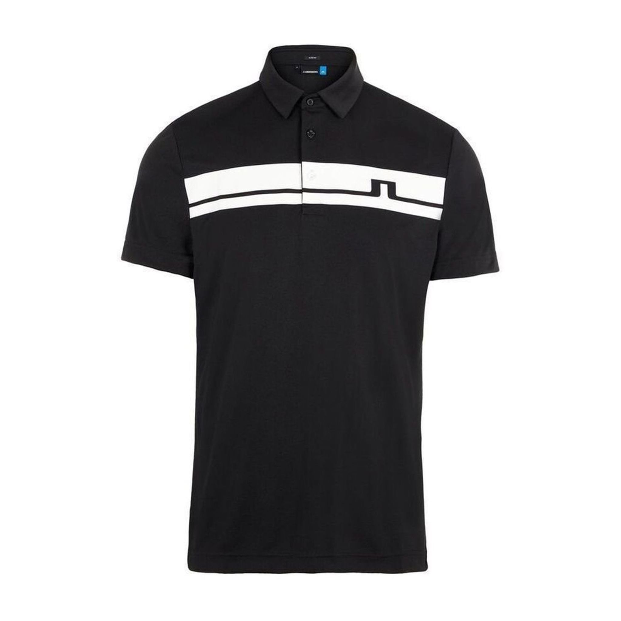 J. Lindeberg M Clark Reg Fit-TX Jersey Polo Nero Uomo