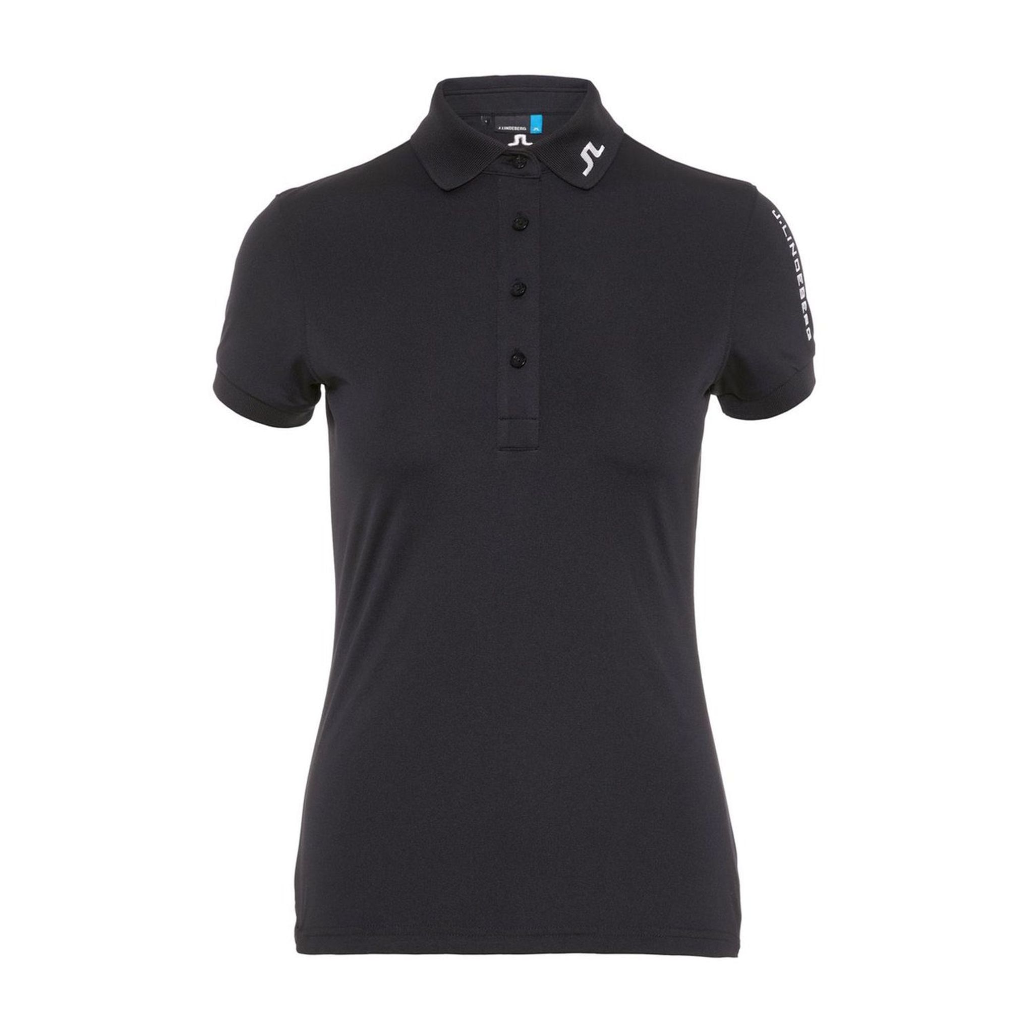 Polo da donna J. Lindeberg W Tour Tech slim TX Jersey nero