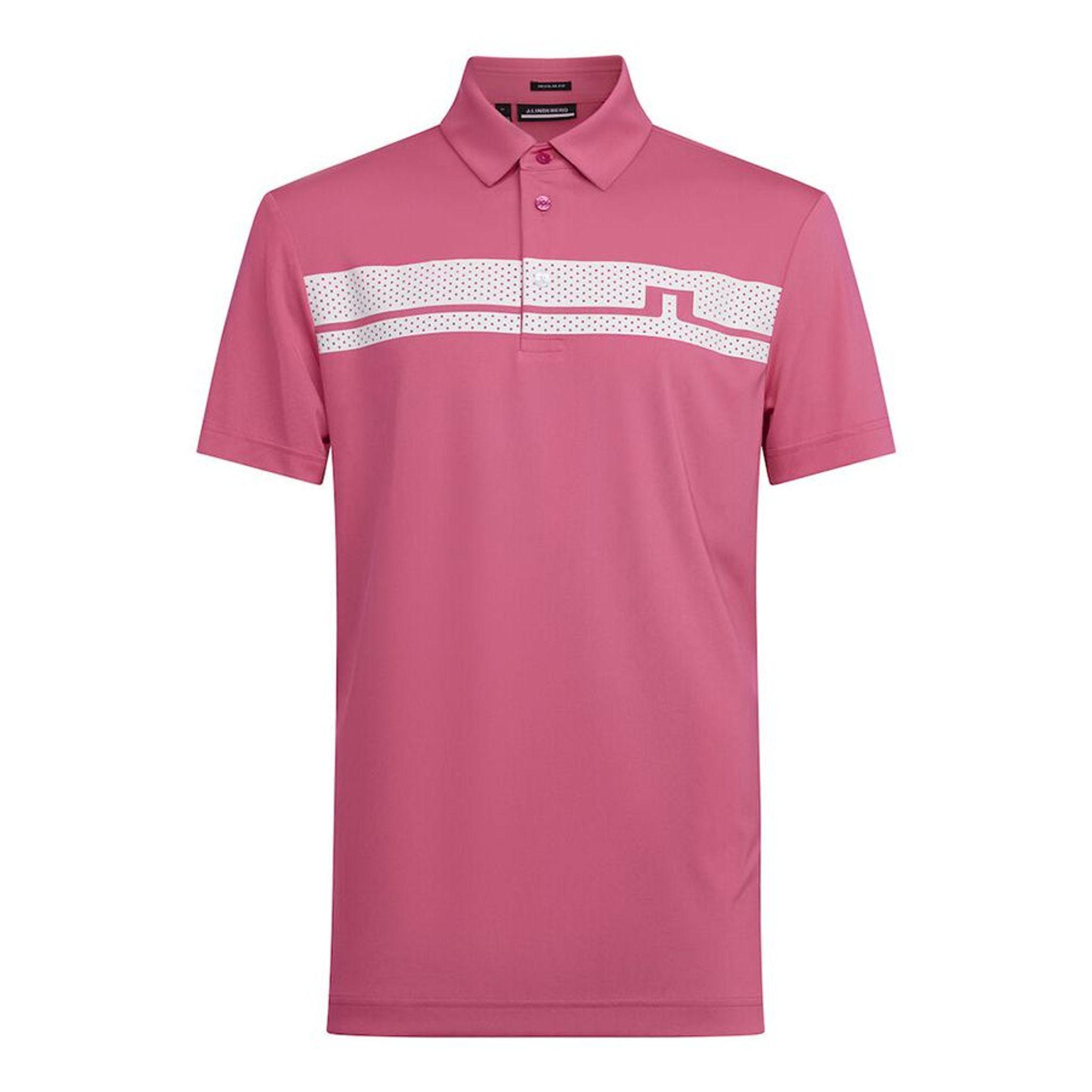 Polo da golf J. Lindeberg M Clark Regular Fit rosa acceso da uomo