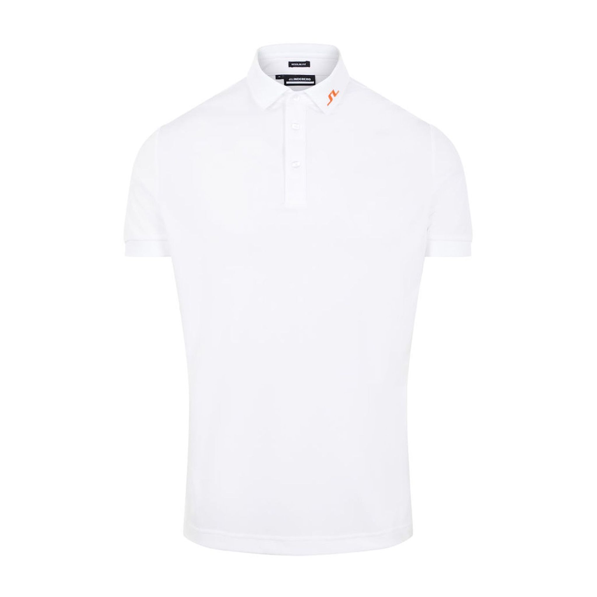 J. Lindeberg M Kv Regular Fit SS Polo Uomo Bianco