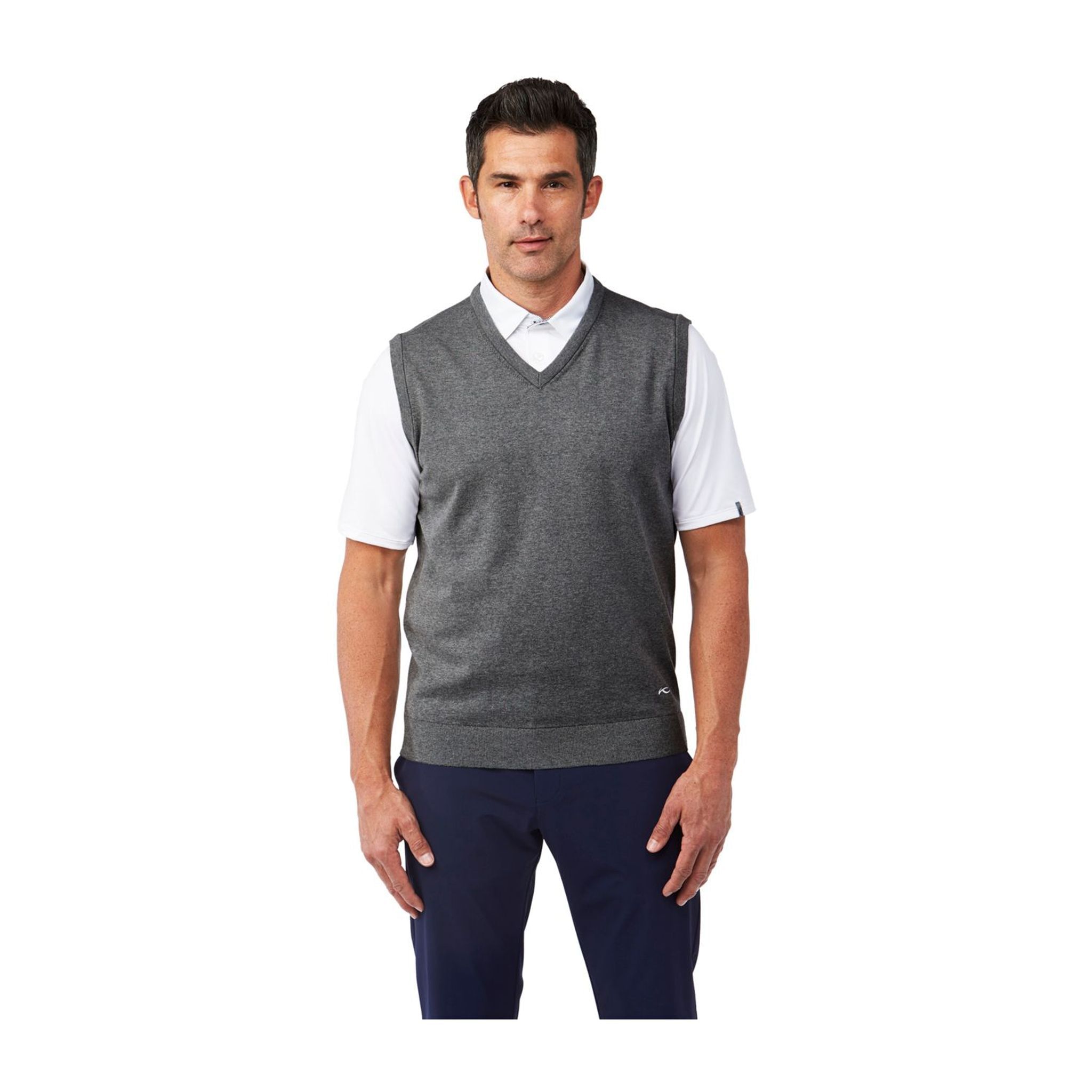 Kjus M Kirk V-Neck Vest Steel Greymelange Uomo