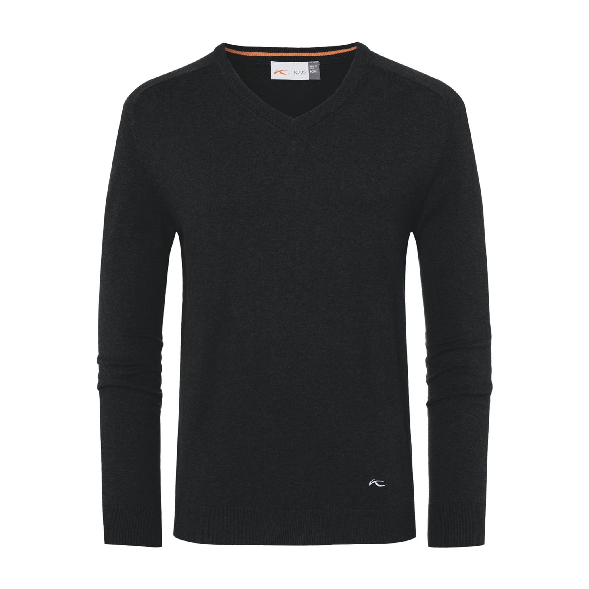 Kjus Pullover scollo a V Kirk M Nero Melange Uomo