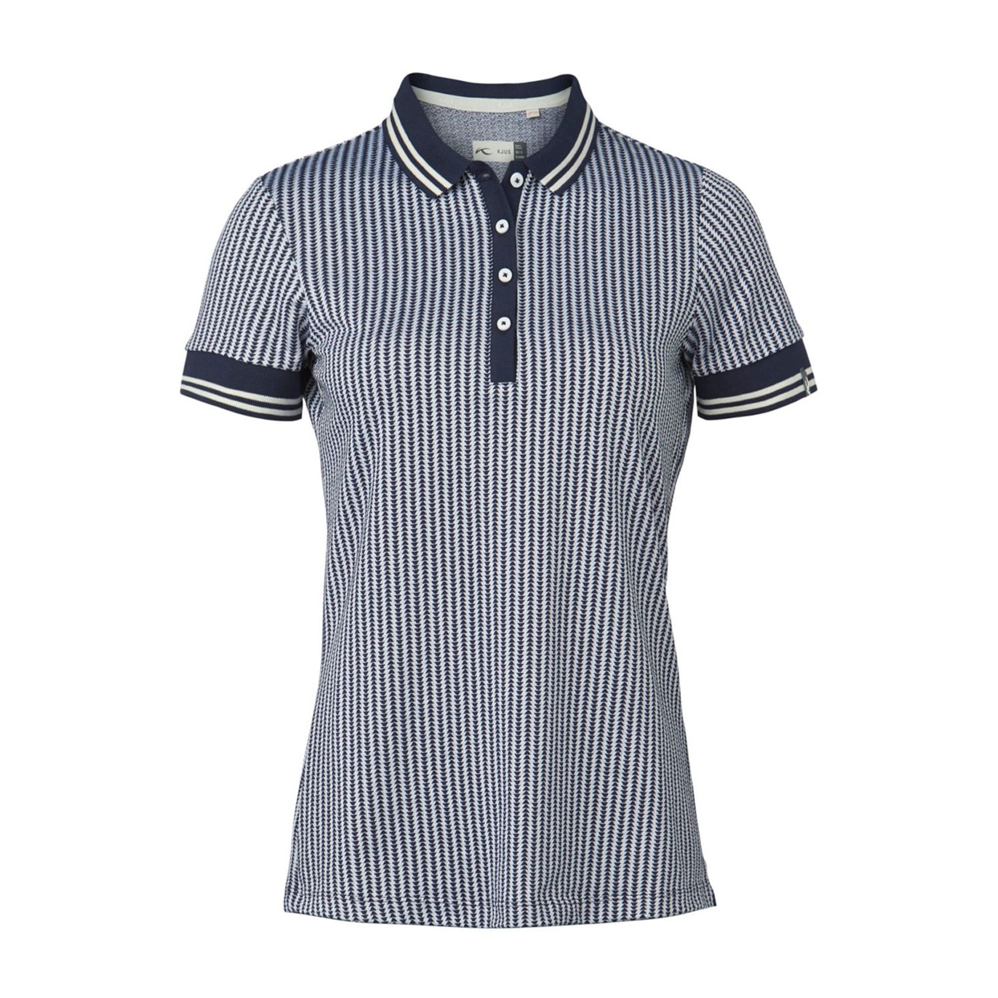 Polo Kjus W Ella Structure SS Atlanta Blu/Bianco Donna