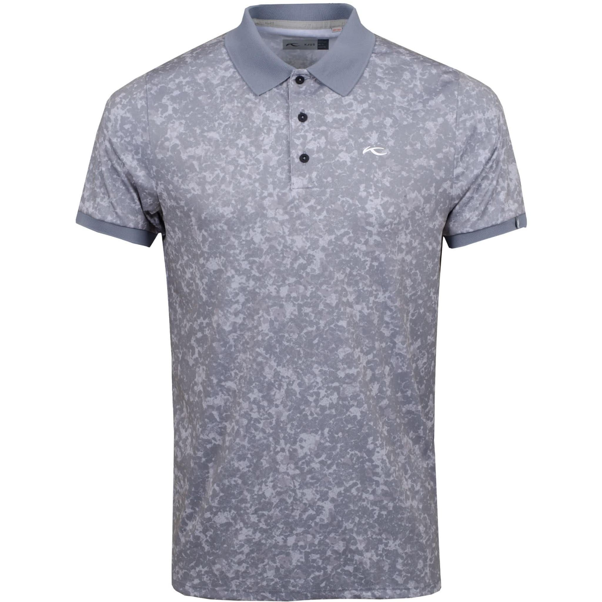 Polo Kjus M Spot Printed SS Grigio Acciaio/Argento Nebbia Uomo