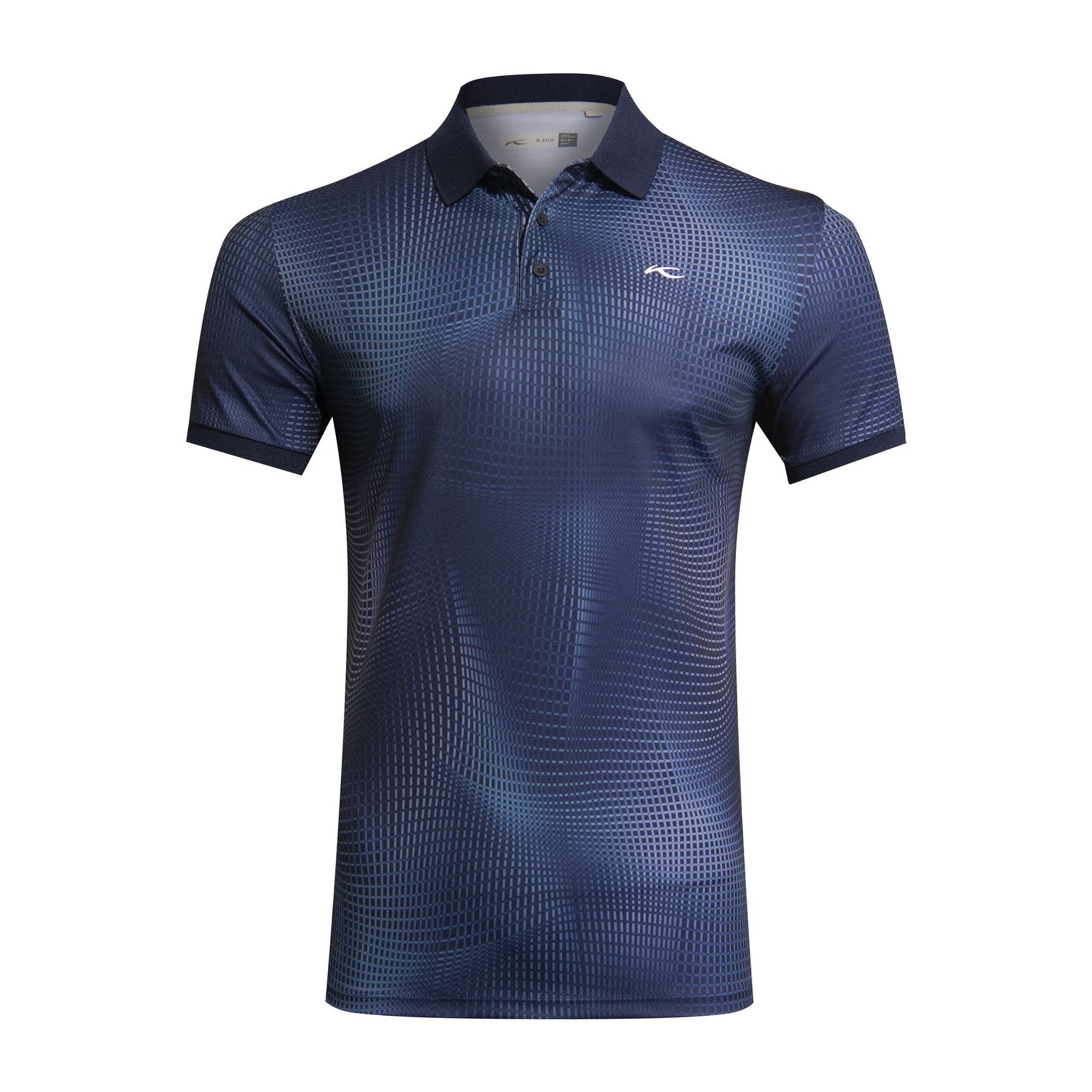 Polo Kjus M Spot Printed SS Atlanta Blue/Primavera Verde Uomo