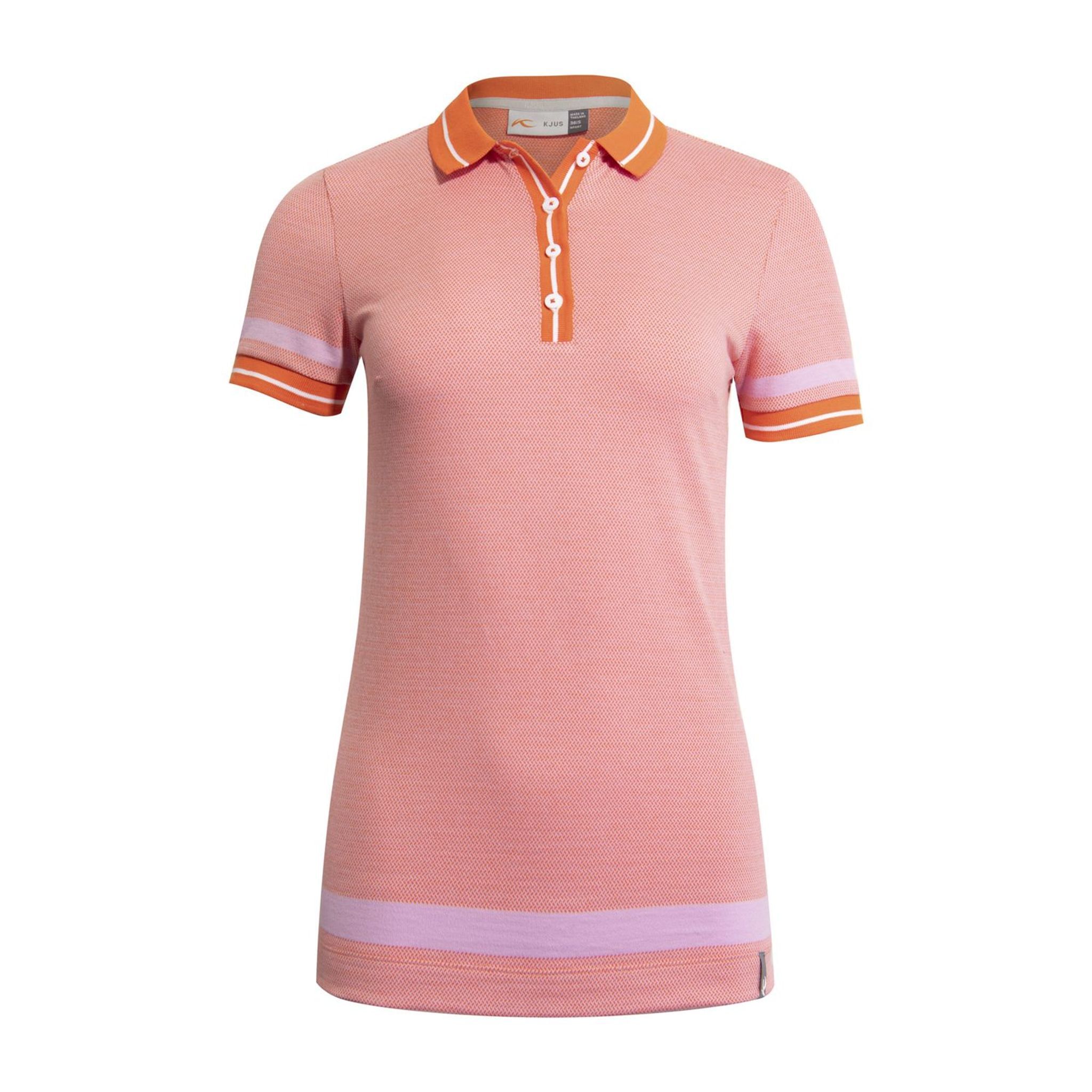 Kjus W Emmy Structure SS Polo Mandarino/Rosa Reef Donna