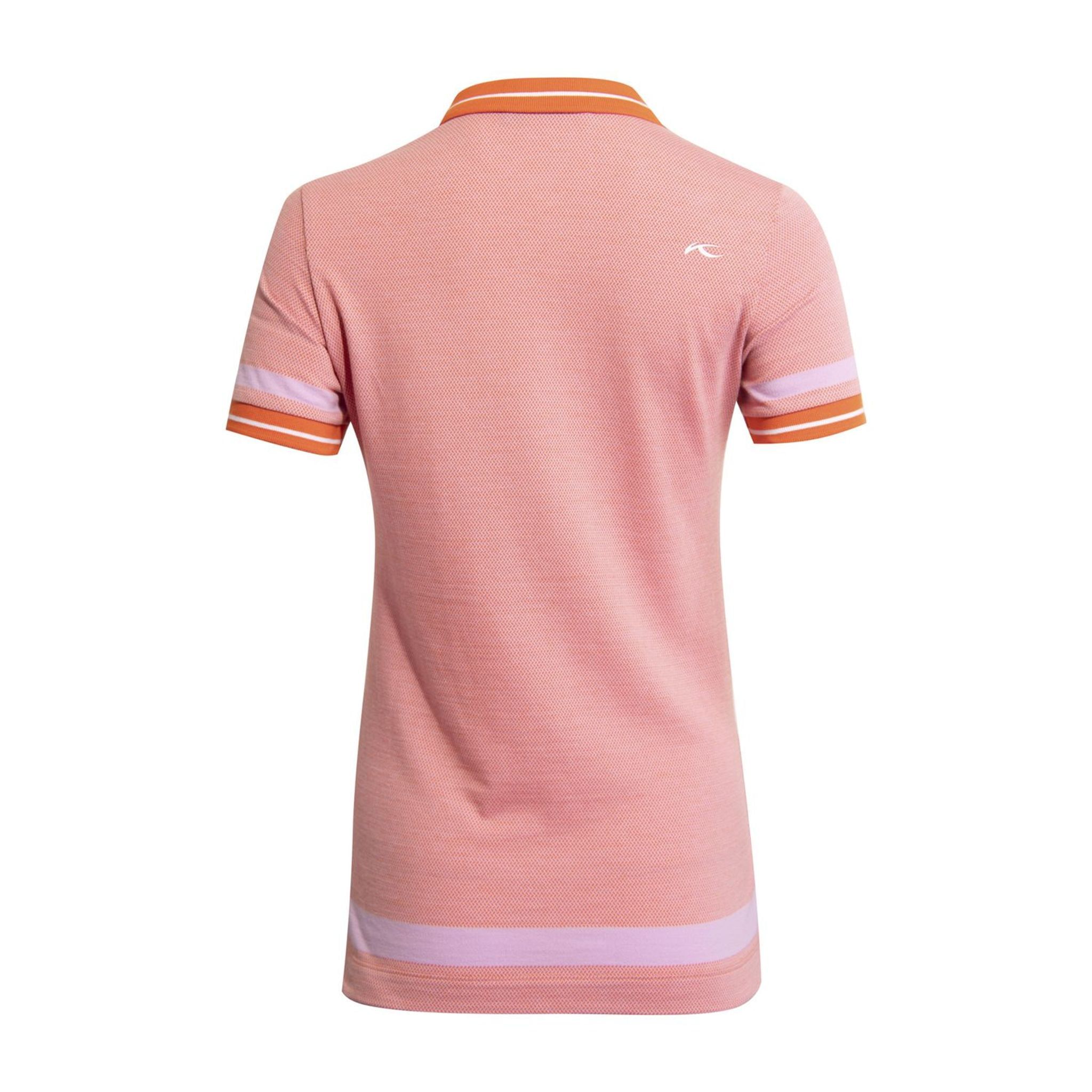 Kjus W Emmy Structure SS Polo Mandarino/Rosa Reef Donna