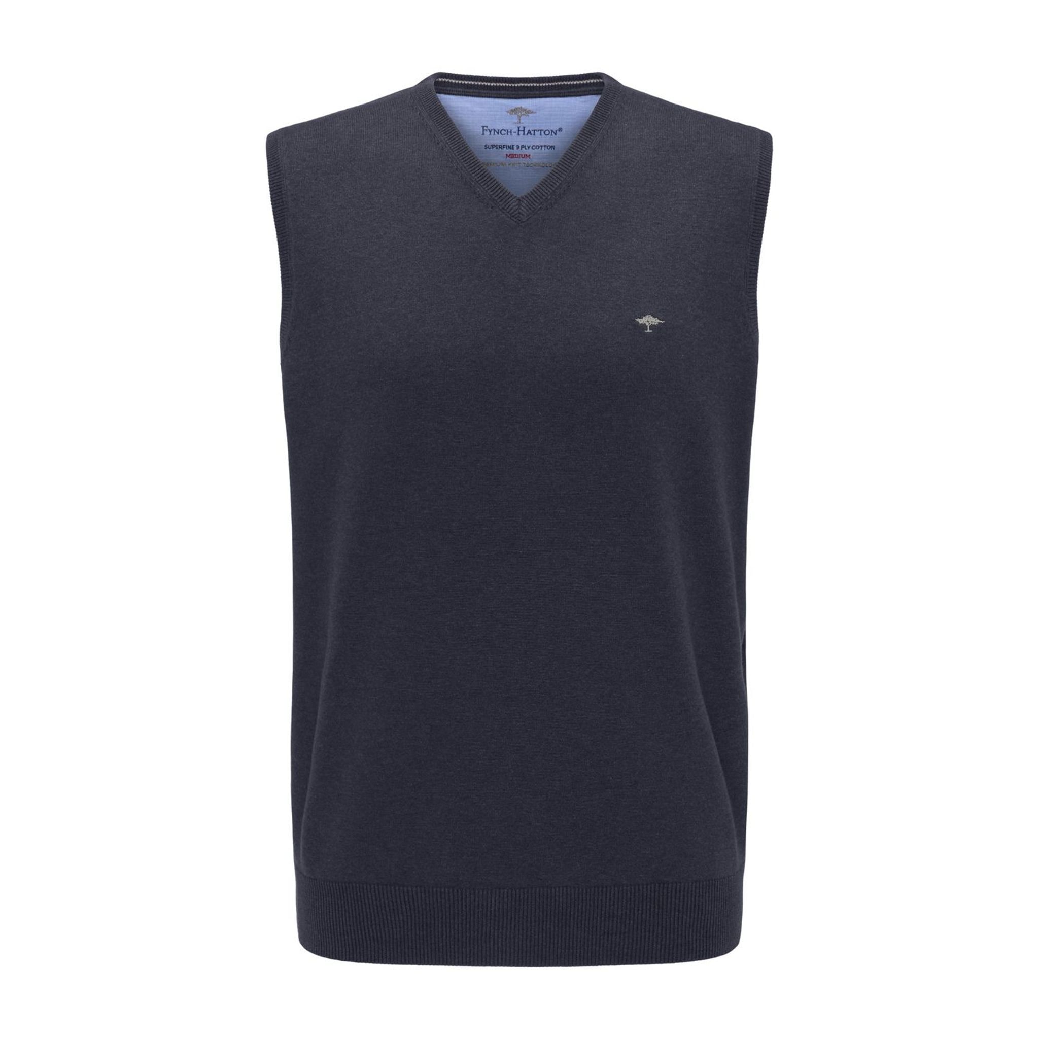 Fynch Hatton M Slipover SL Maglione Blu Navy Uomo