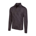 Greg Norman Maglia a maniche lunghe con zip 1/4 in rete mélange nera da uomo