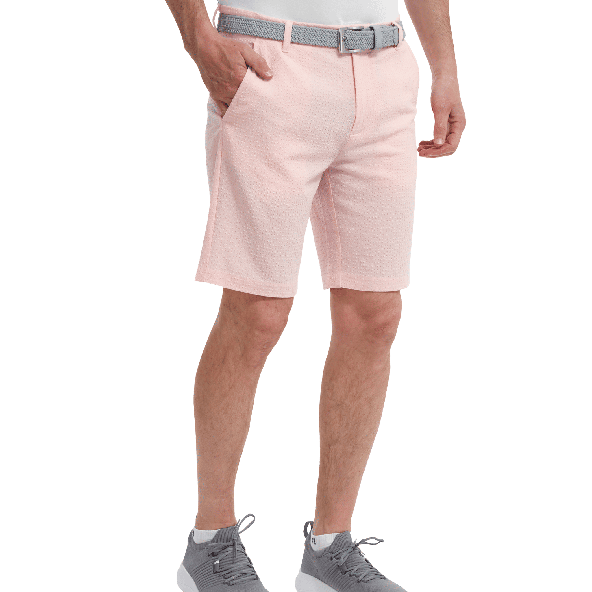 Footjoy M Performance Seersucker Shorts Quarzo Rosa Uomo