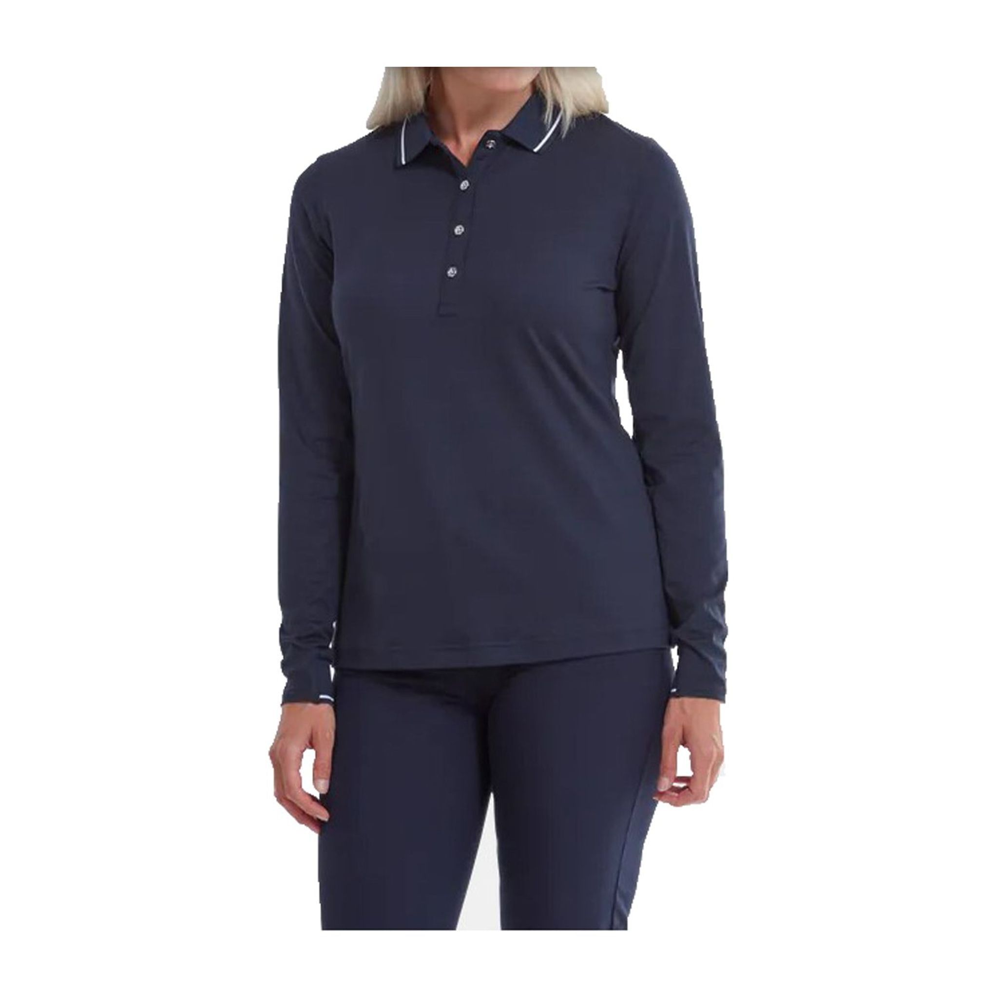 Footjoy W Polo termica manica lunga blu navy da donna